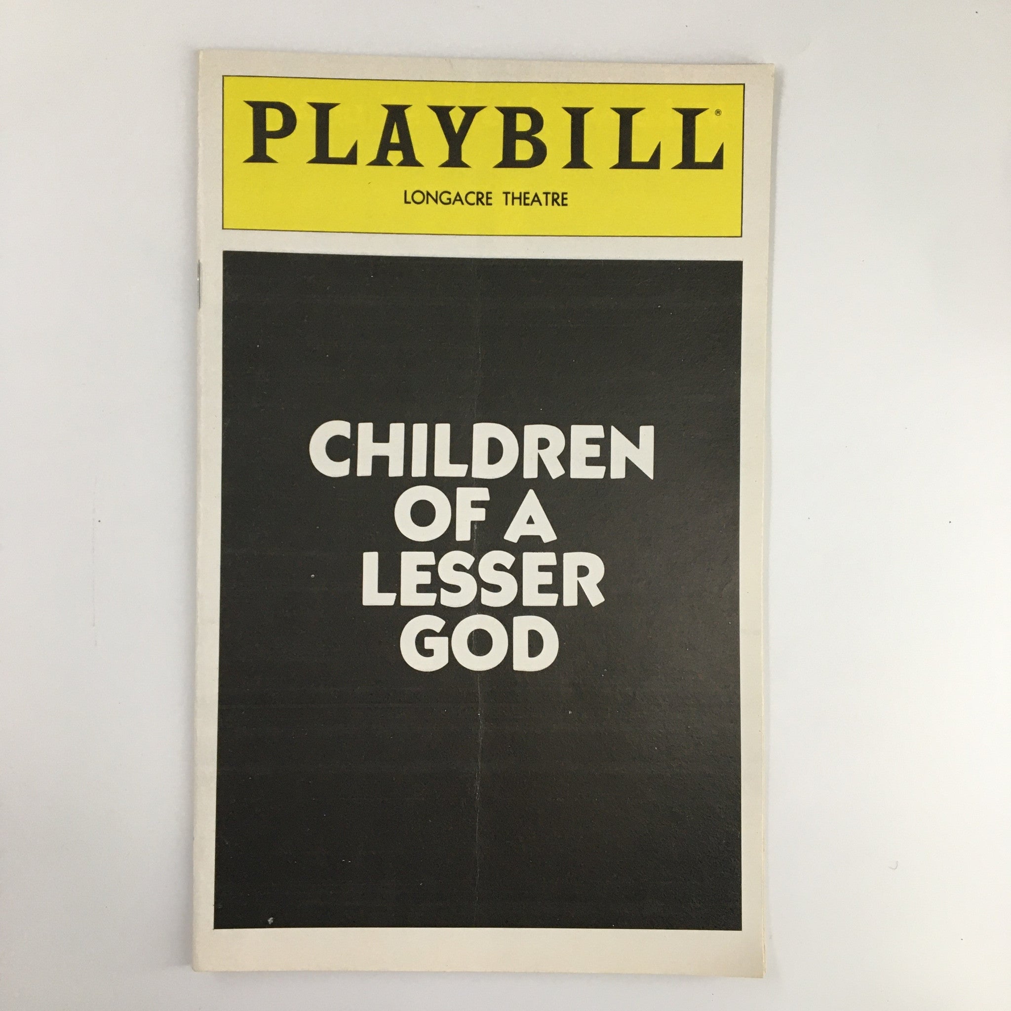 1980 Playbill Longacre Theatre Children of a Lesser God by Mark Medoff