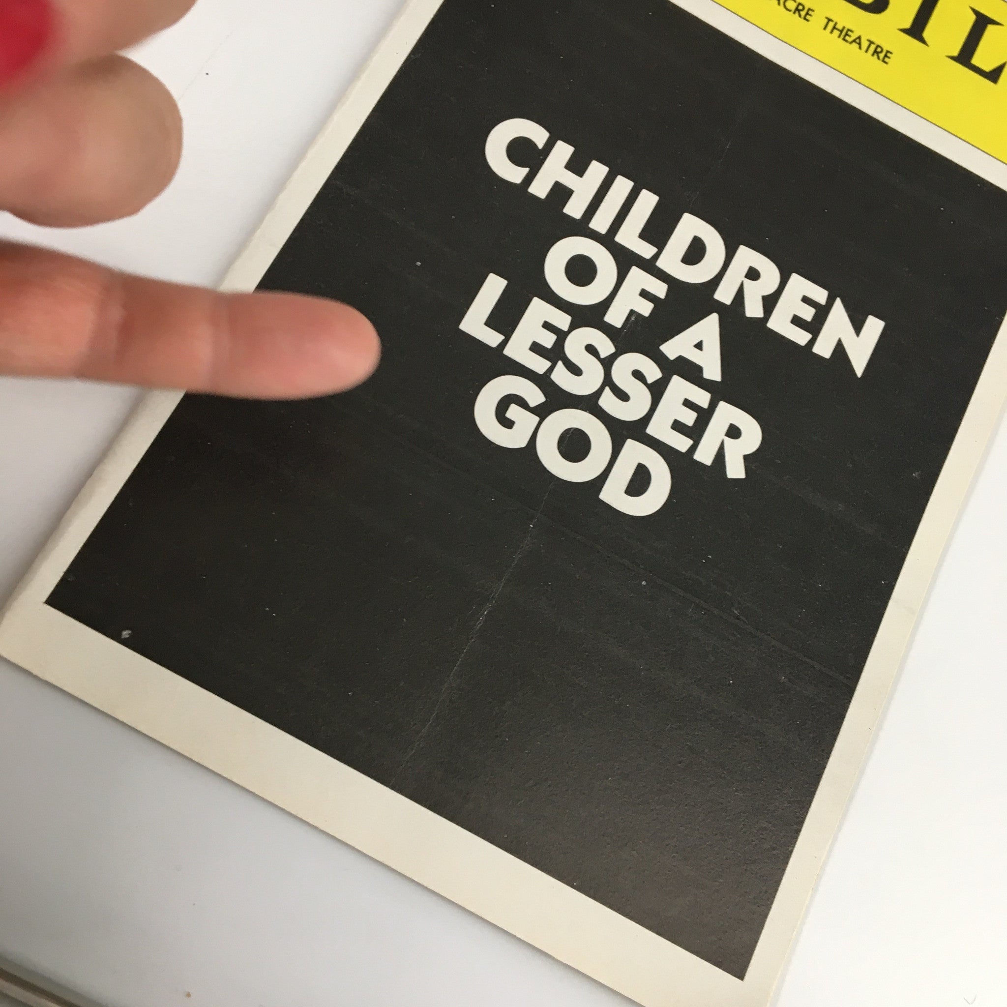 1980 Playbill Longacre Theatre Children of a Lesser God by Mark Medoff