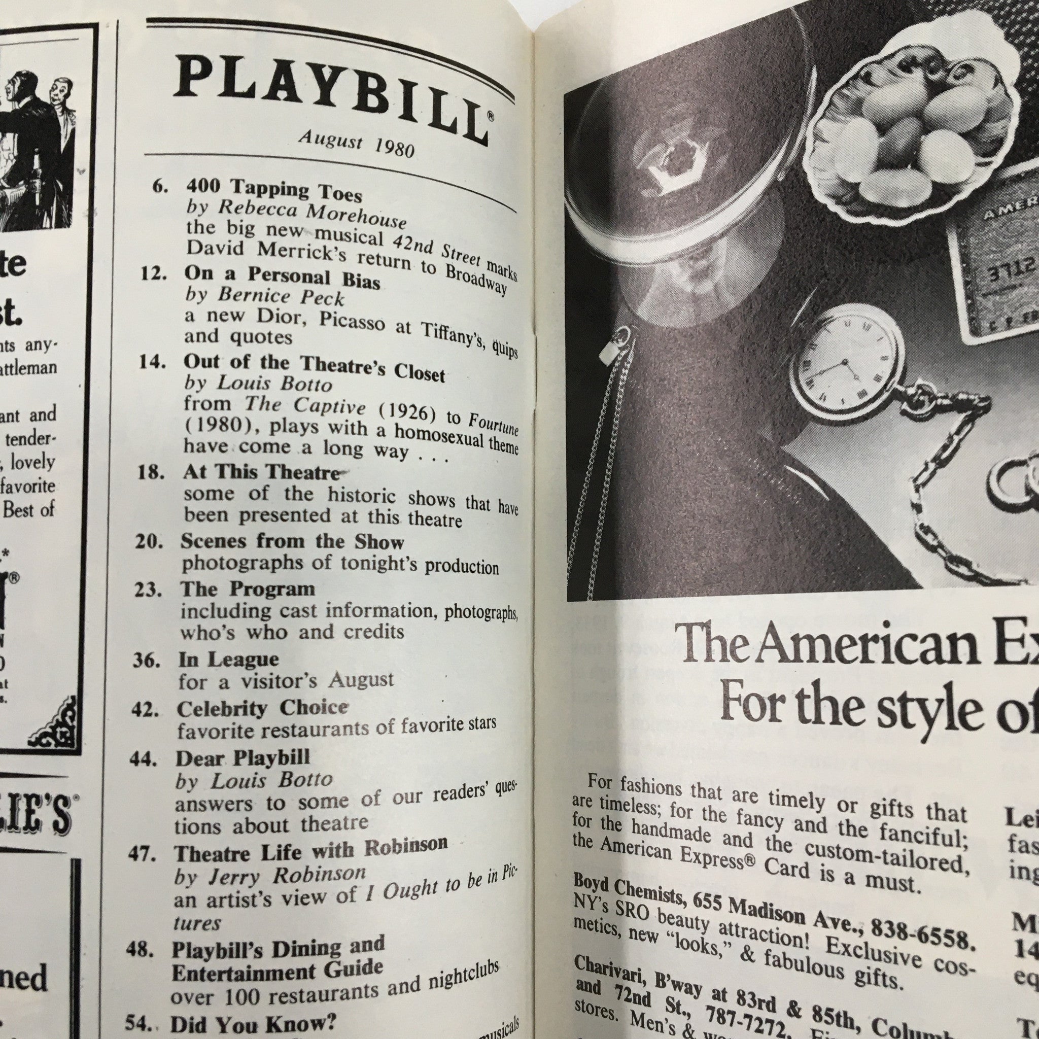 1980 Playbill Royale Theatre A Day In Hollywood A Night In The Ukraine by T Tune