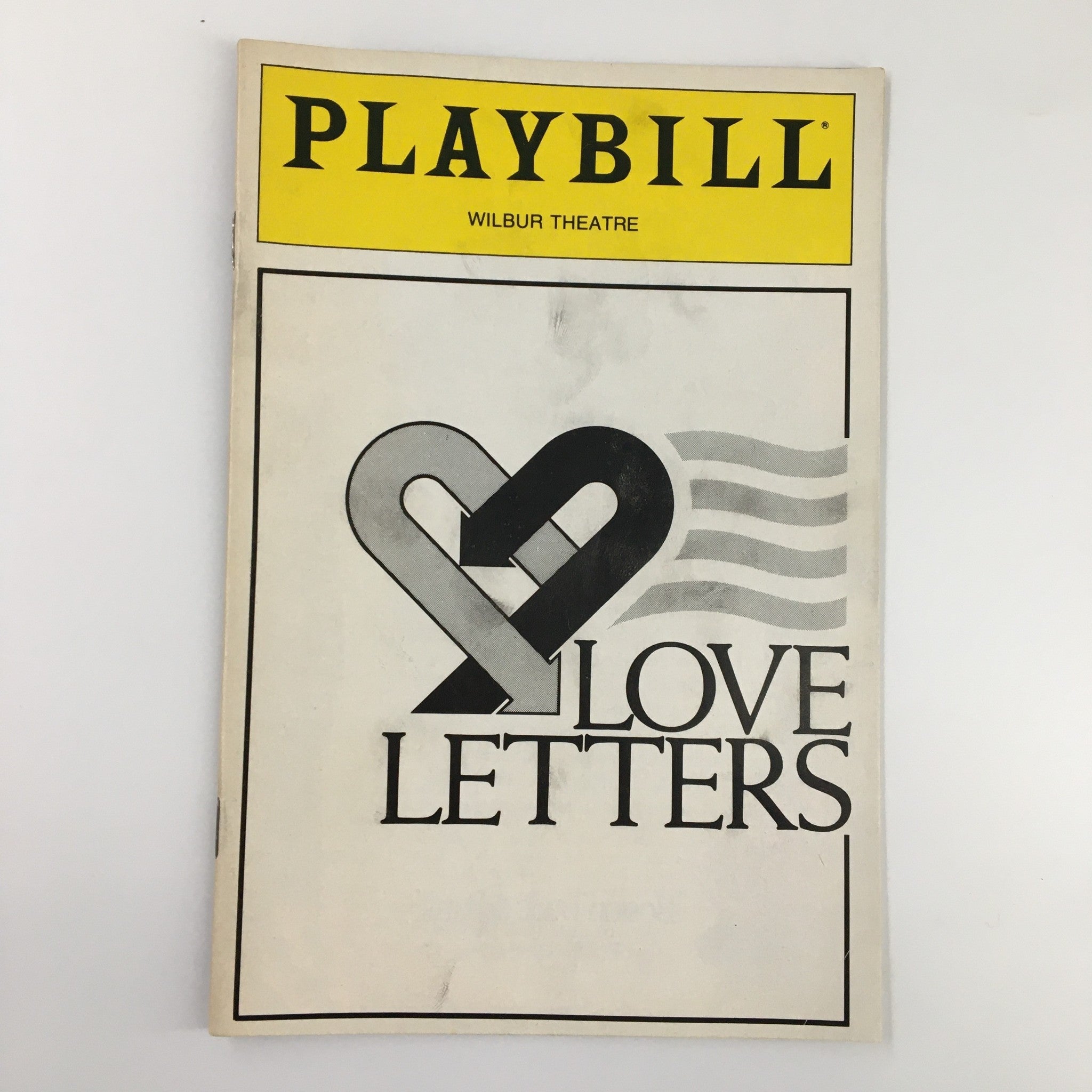 1990 Playbill Wilbur Theatre Donald Tirabassi in Love Letters by A.R. Gurney