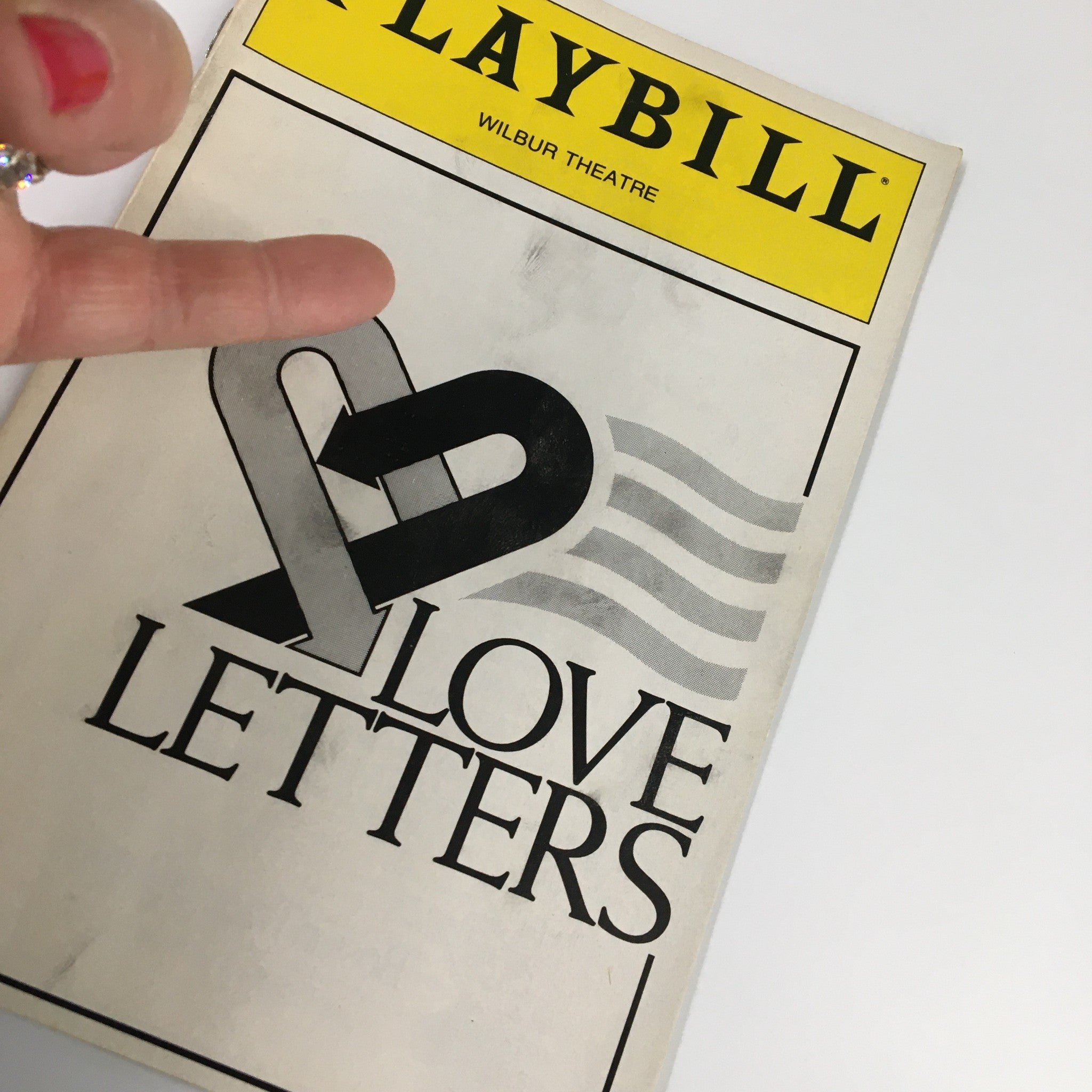 1990 Playbill Wilbur Theatre Donald Tirabassi in Love Letters by A.R. Gurney