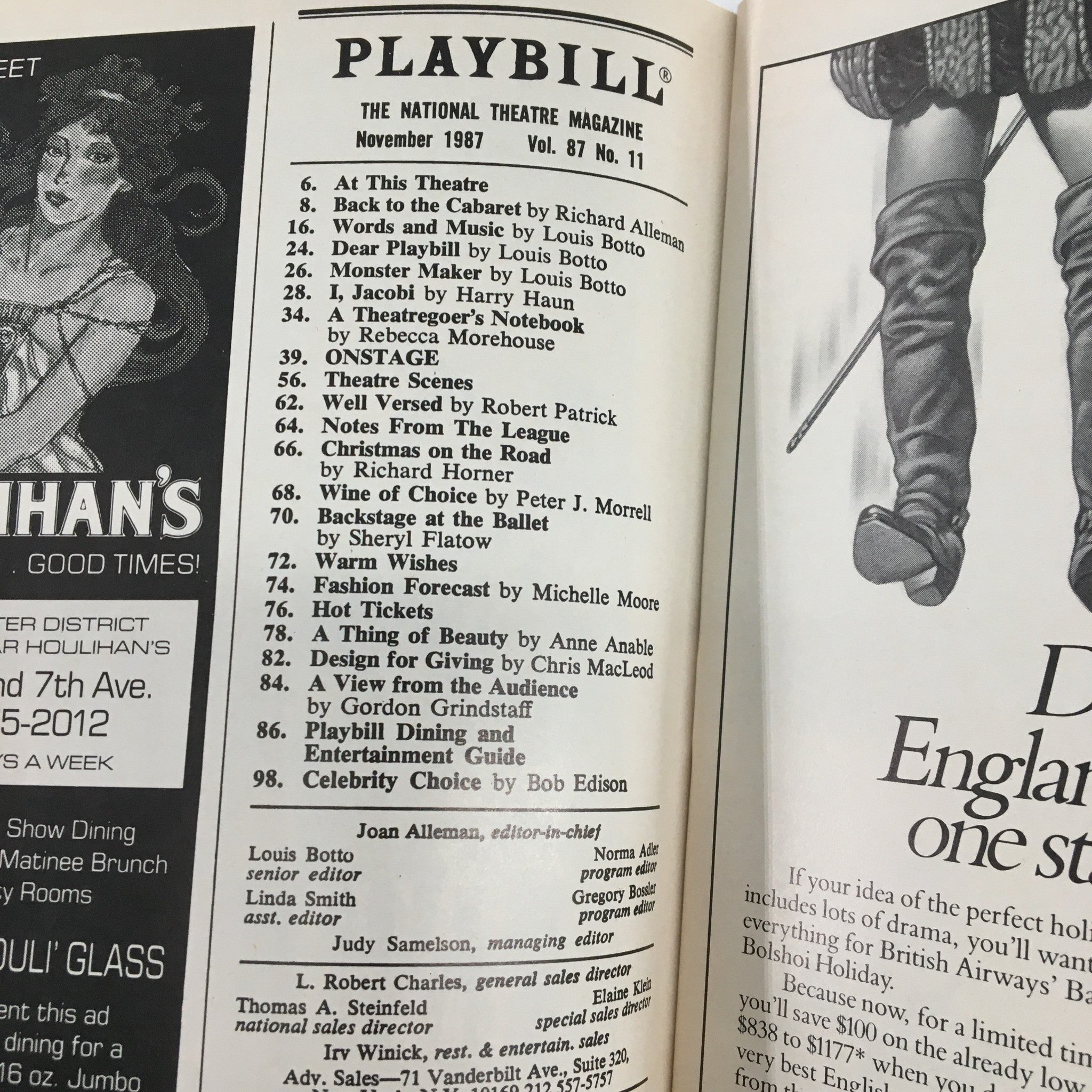 1987 Playbill Broadway Theatre Les Miserables by Trevor Nunn & John Caird