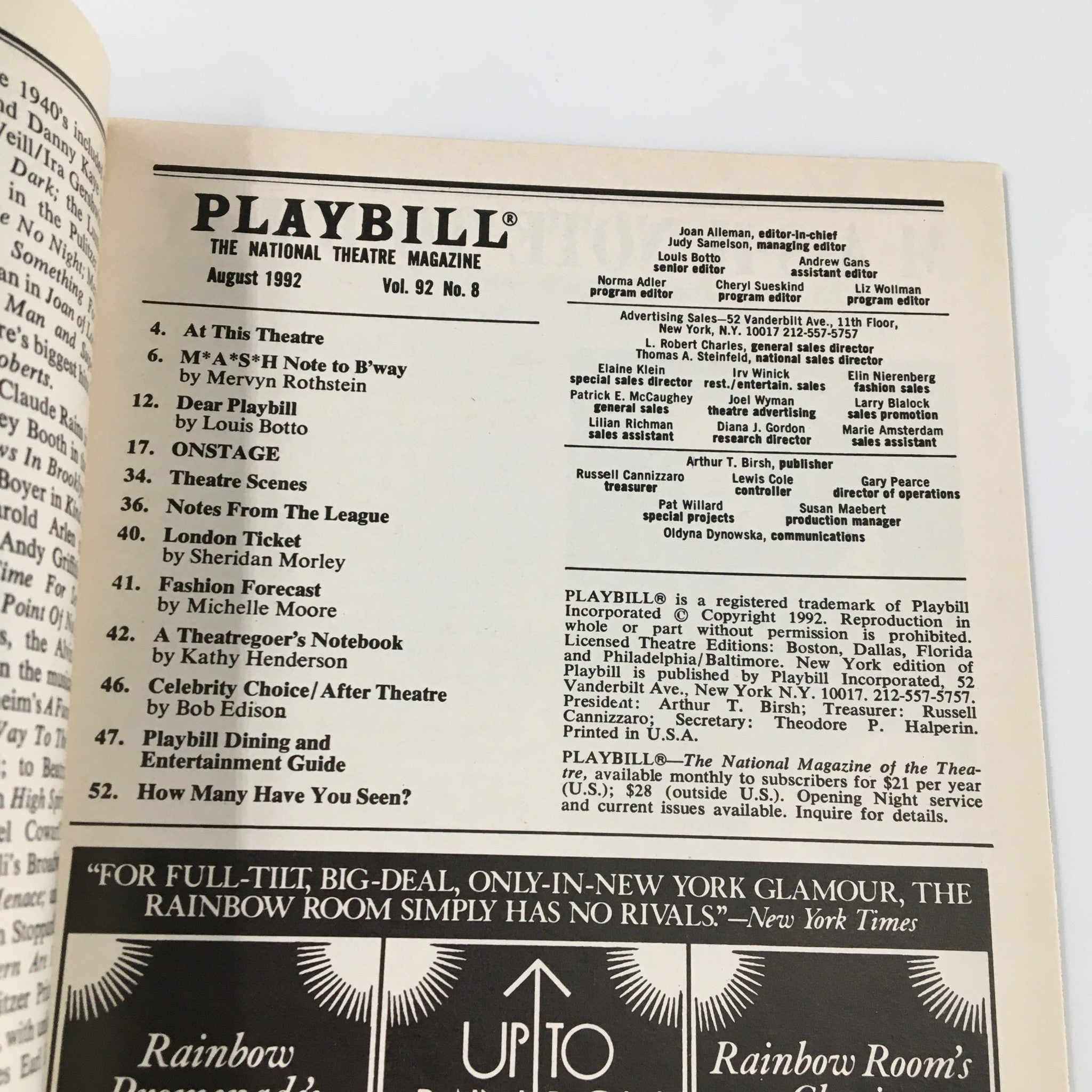 1992 Playbill Neil Simon Theatre Alan Alda in Jake's Women by Gene Saks