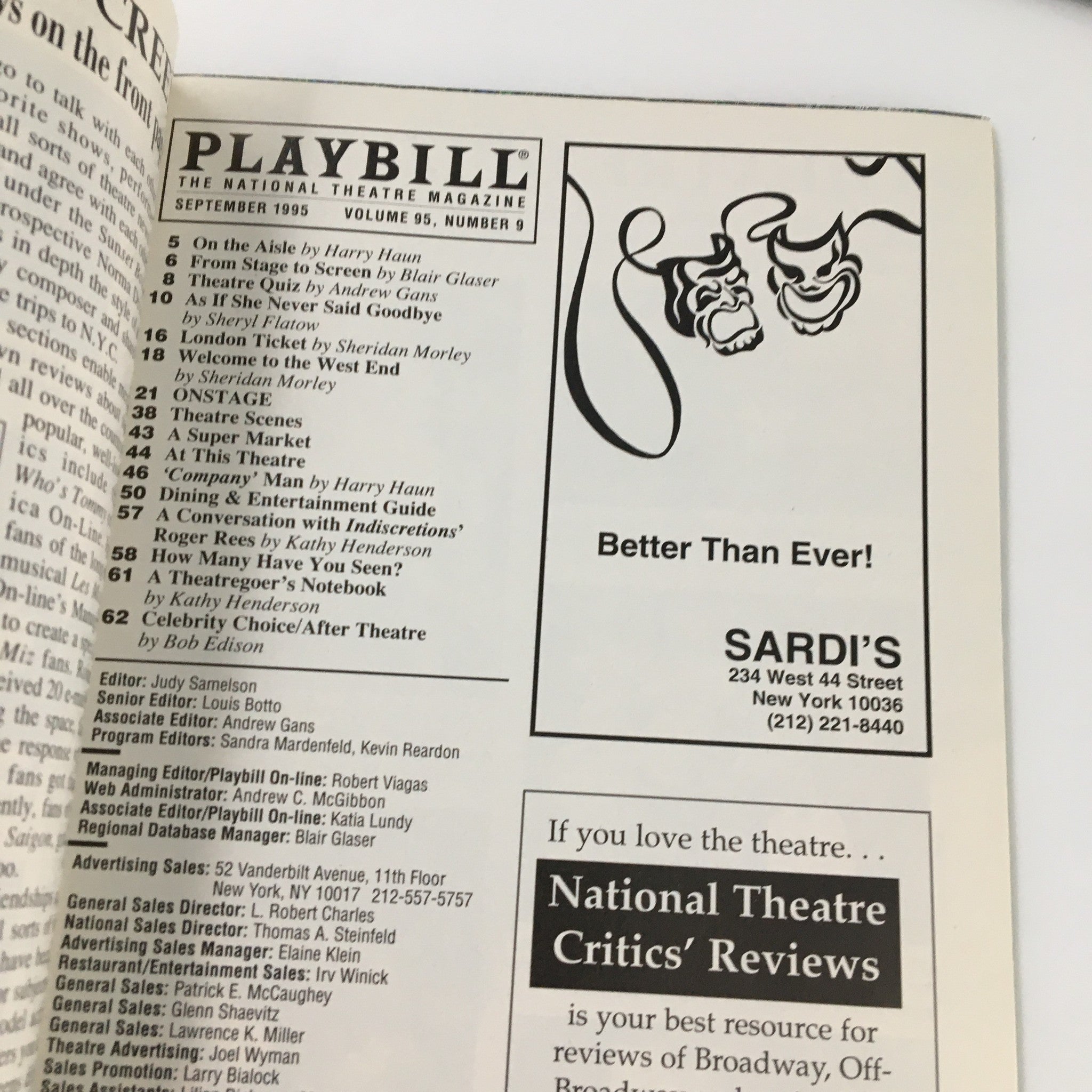 1995 Playbill Minskoff Theatre Betty Buckley in Sunset Blvd. by Trevor Nunn