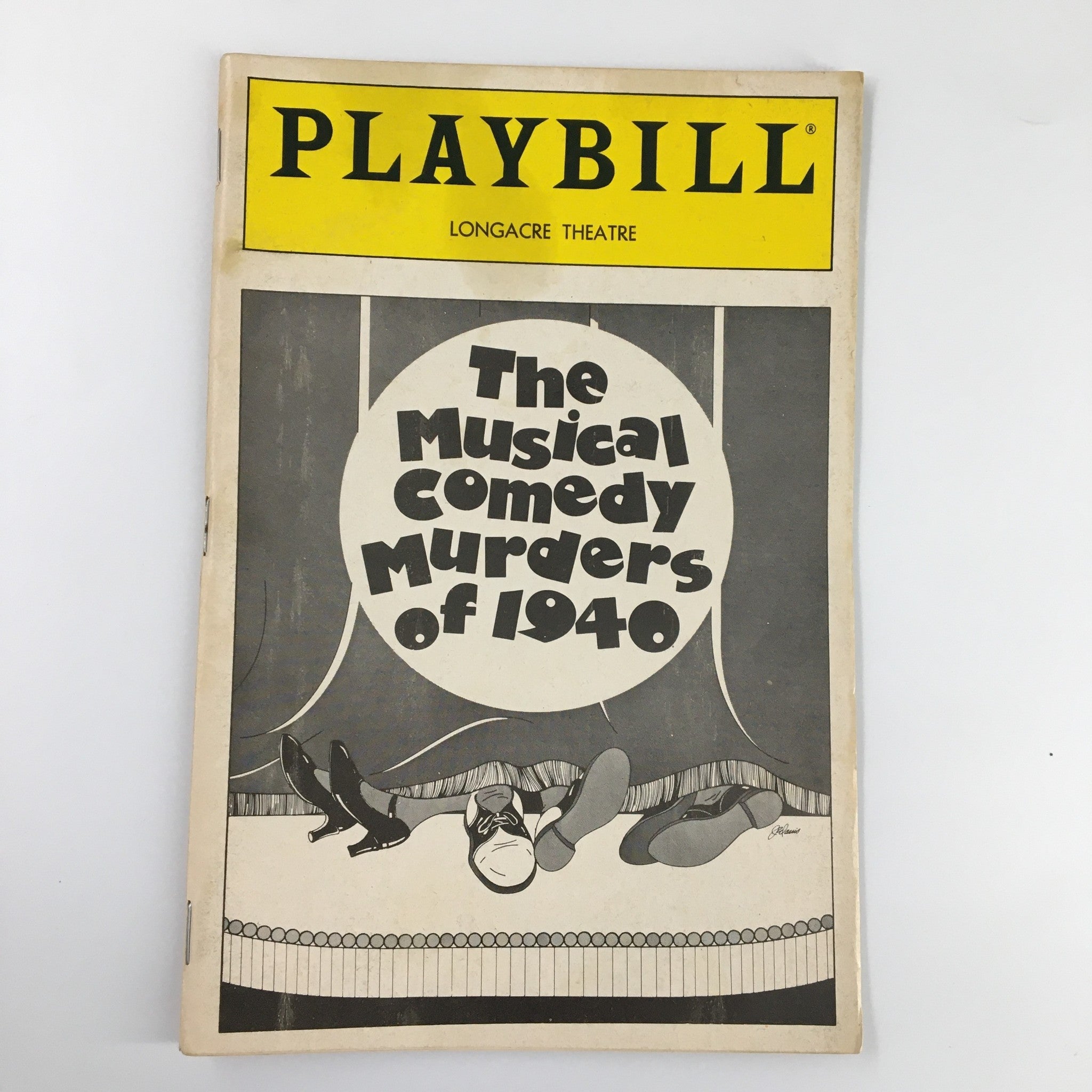 1987 Playbill Longacre Theatre The Musical Comedy Murders of 1940 by John Bishop