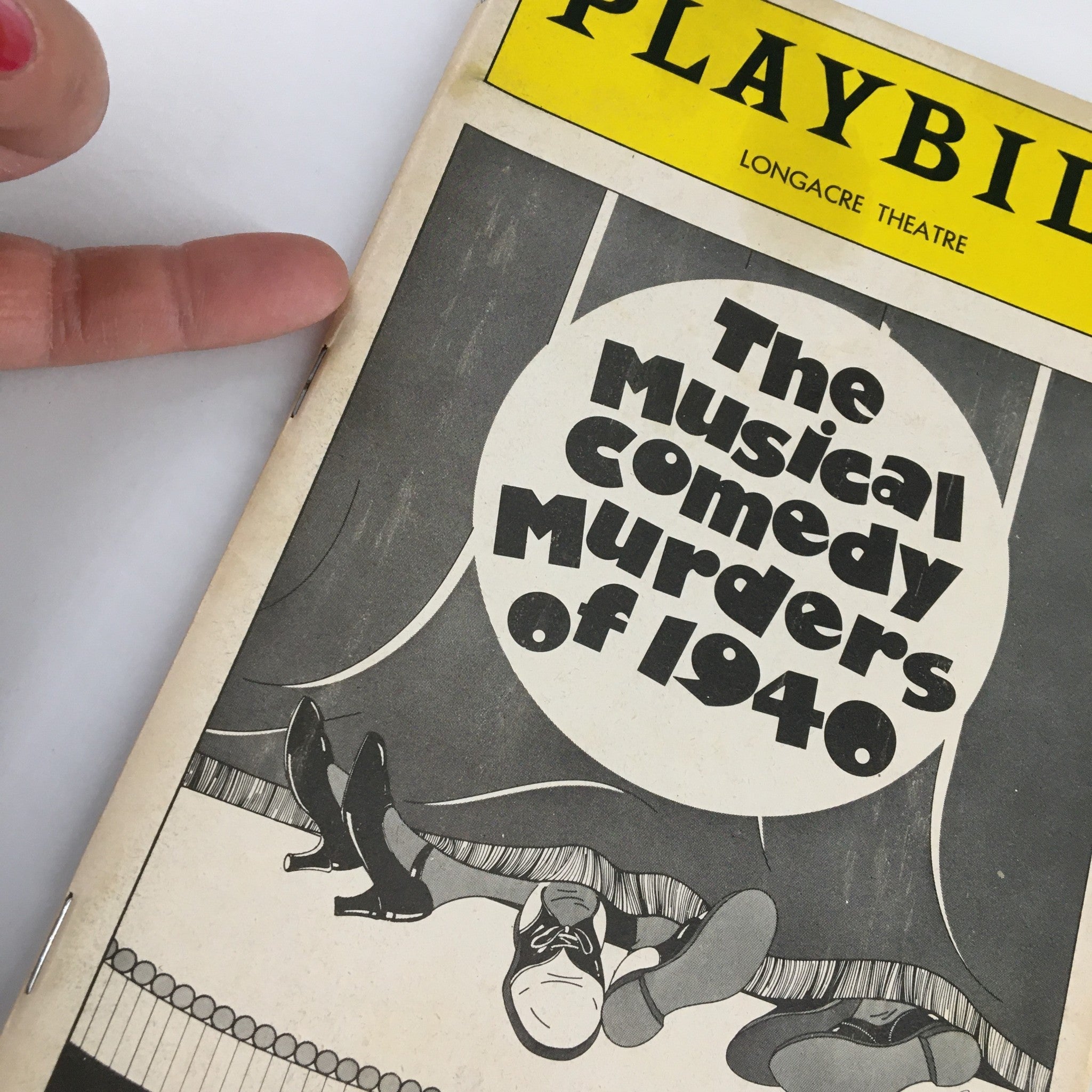 1987 Playbill Longacre Theatre The Musical Comedy Murders of 1940 by John Bishop