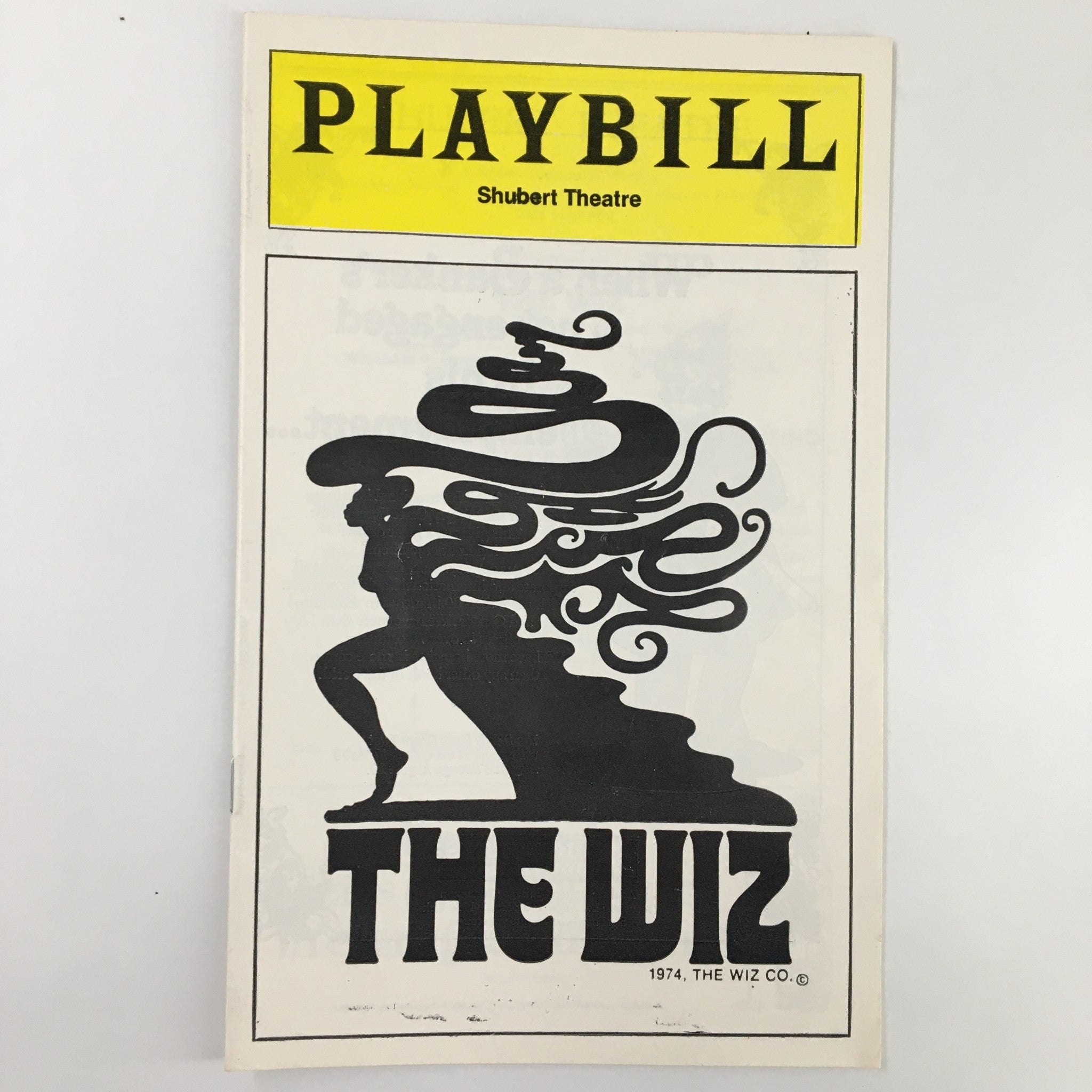 1978 Playbill for The Wiz at Shubert Theatre featuring a striking logo design representing the iconic musical by Geoffrey Holder.