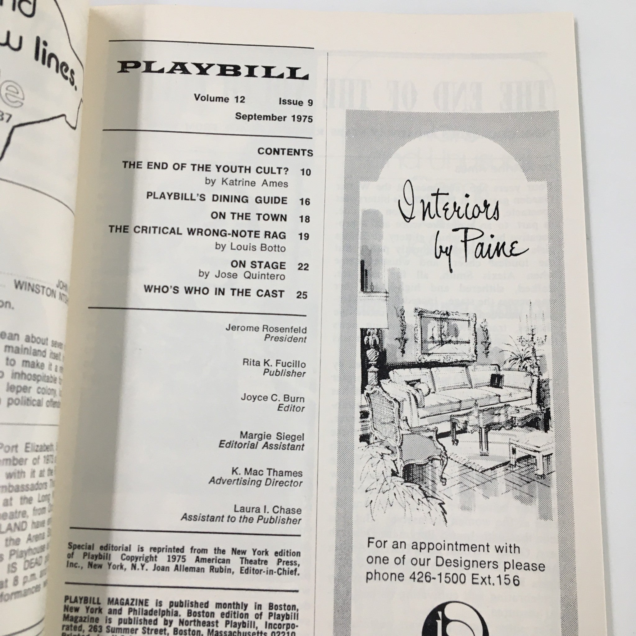 1975 Playbill Charles Playhouse John Kani in Sizwe Banzi is Dead by Athol Fugard