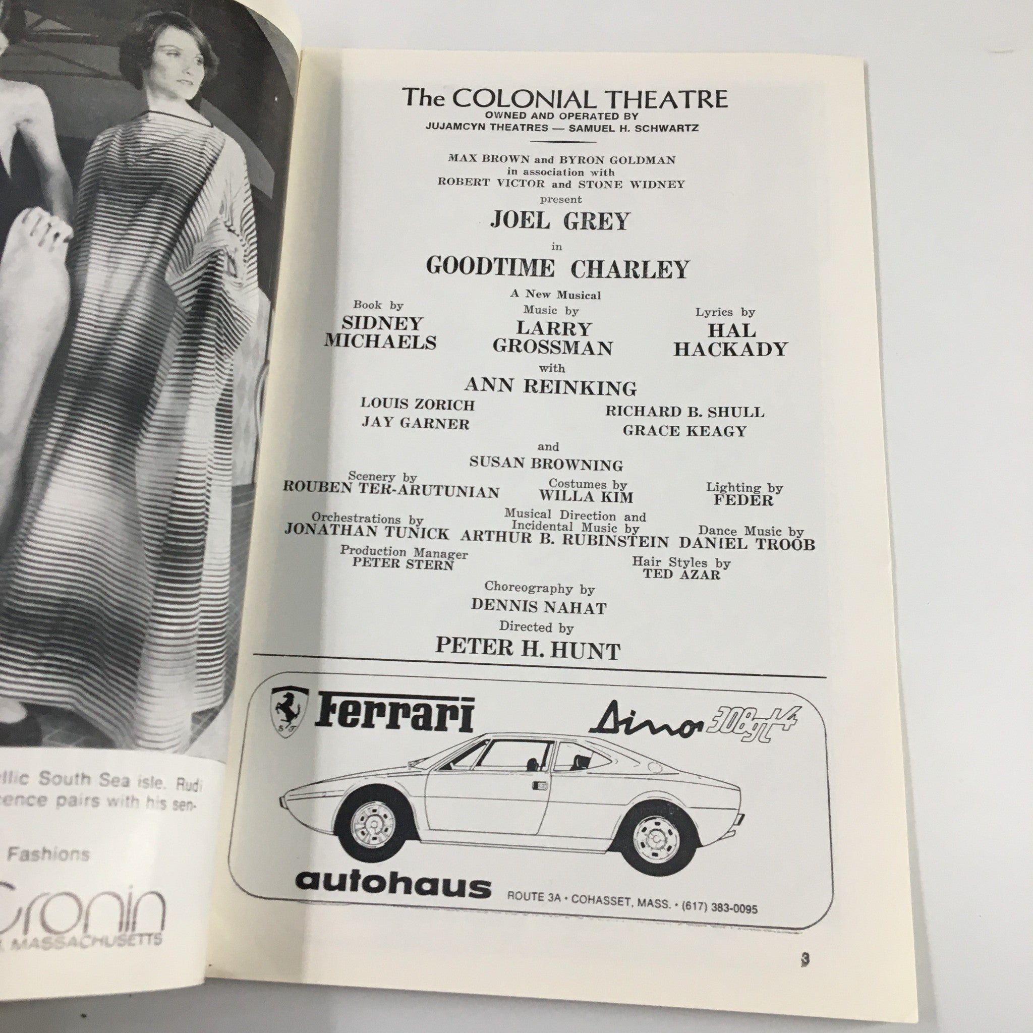 1975 Playbill The Colonial Theatre Joel Grey in Goodtime Charley by Peter Hunt