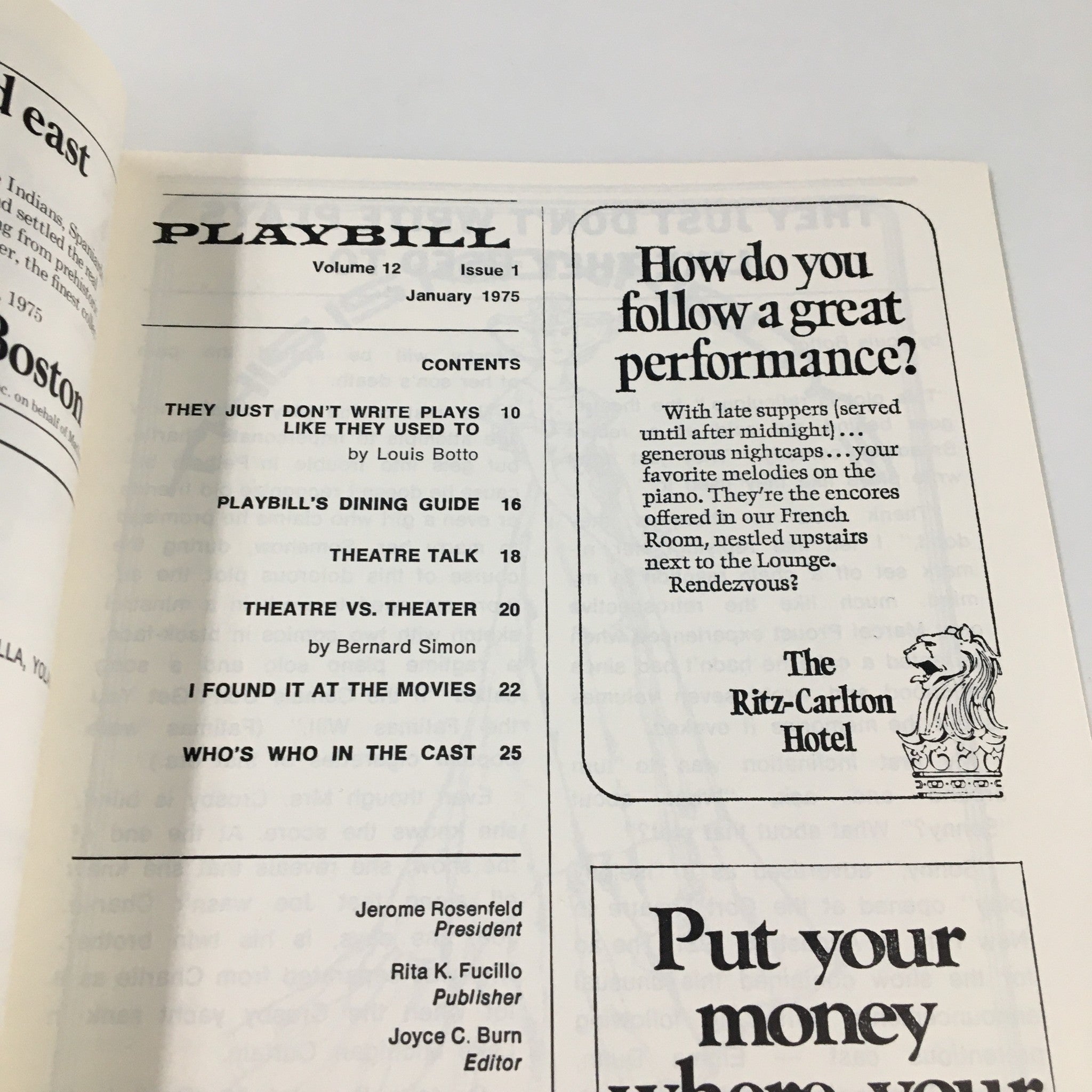 1975 Playbill The Colonial Theatre Joel Grey in Goodtime Charley by Peter Hunt