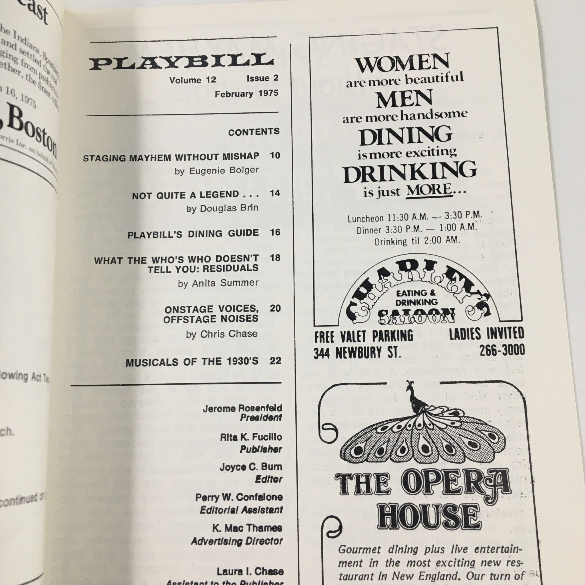 1975 Playbill Shubert Theatre Marge Eliot in The Member of the Wedding