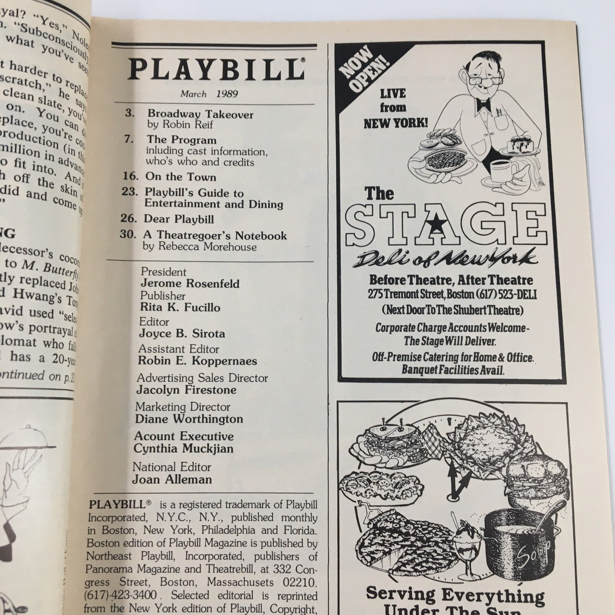 1989 Playbill Colonial Theatre James Young in Me and My Girl by Mike Ockrent