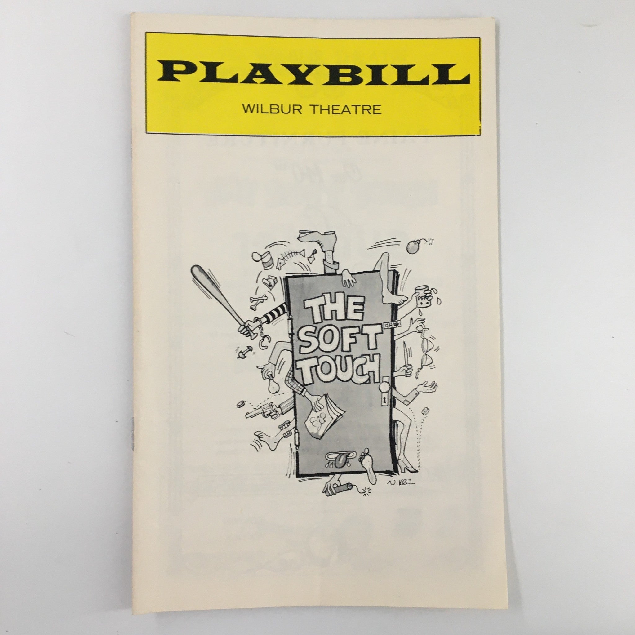 1975 Playbill The Wilbur Theatre Michael Granger The Soft Touch by Neil Cuthbert