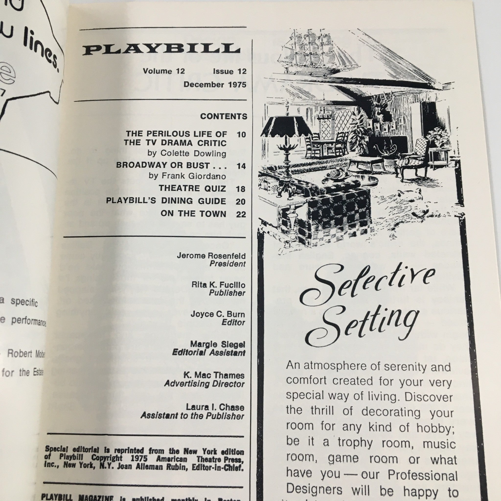 1975 Playbill The Colonial Theatre Katharine Hepburn in A Matter of Gravity VG