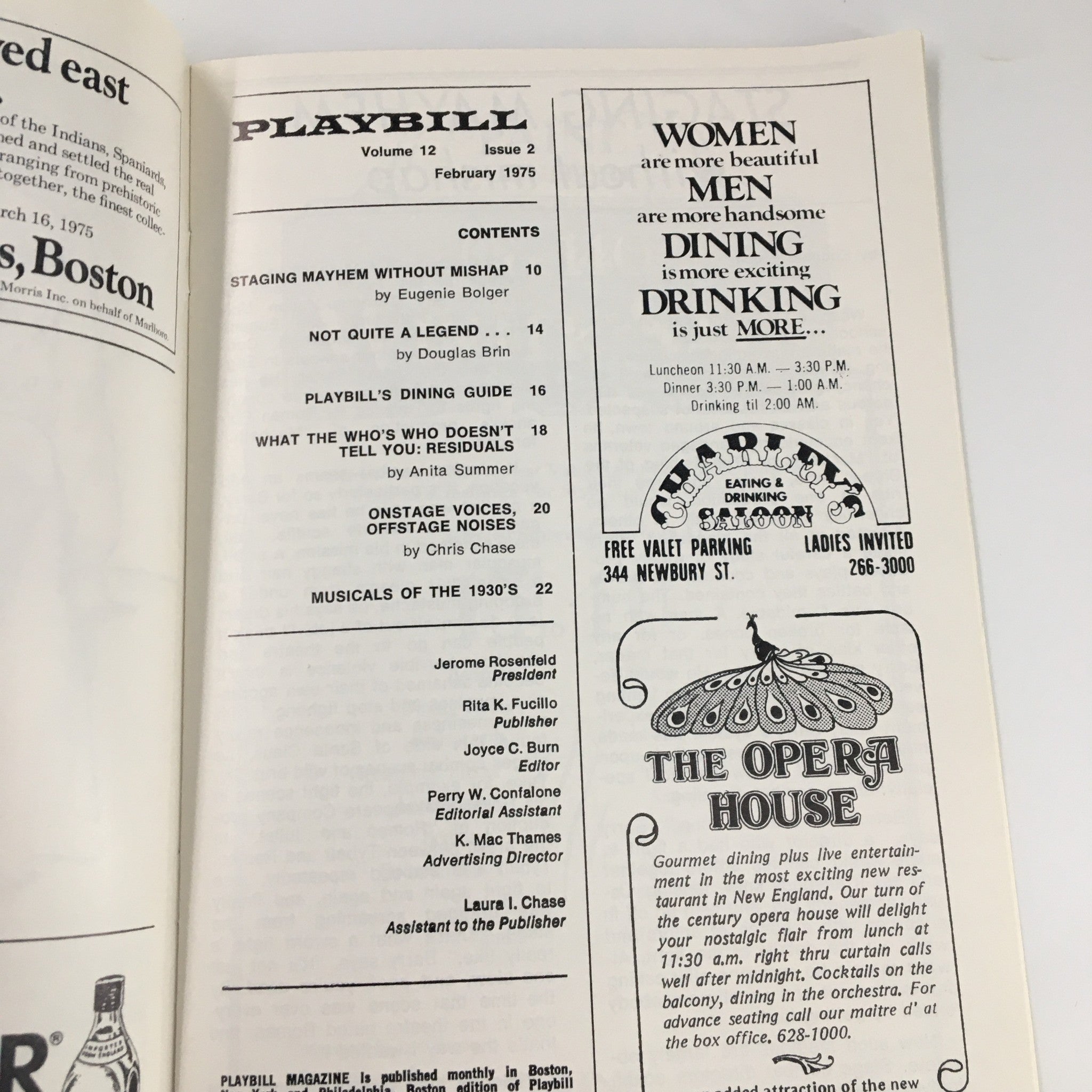 1975 Playbill The Colonial Theatre Ellen Burstyn in Same Time, Next Year VG