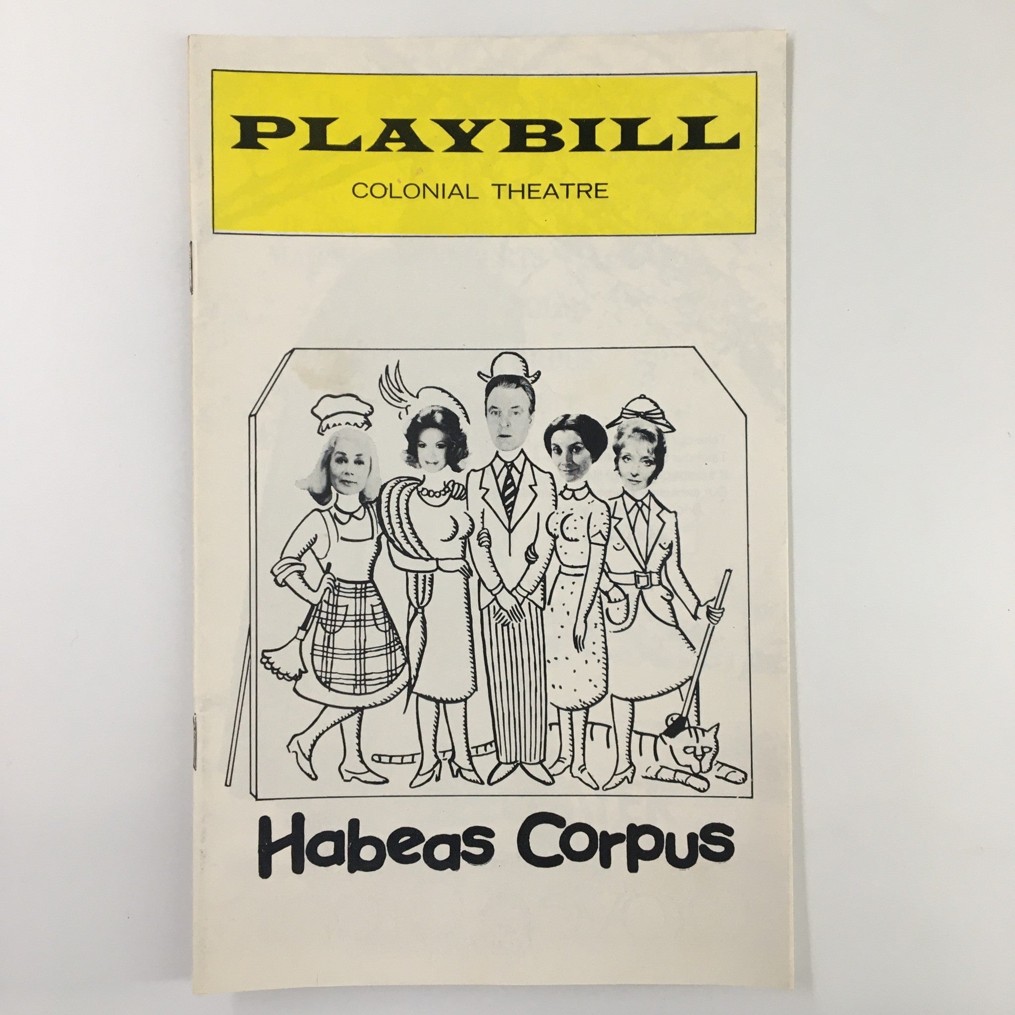 1975 Playbill Colonial Theatre Jean Marsh in Habeas Corpus by Frank Dunlop VG