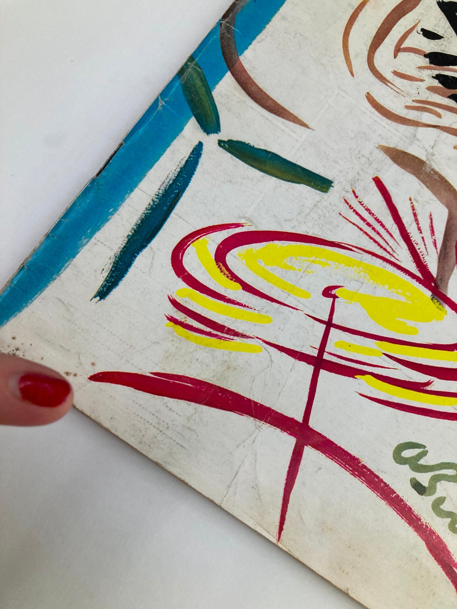 Close-up view of the cover of The New Yorker Full Magazine January 6 1968, highlighting the details of the artwork 'Music Lines' by A. Birnbaum.