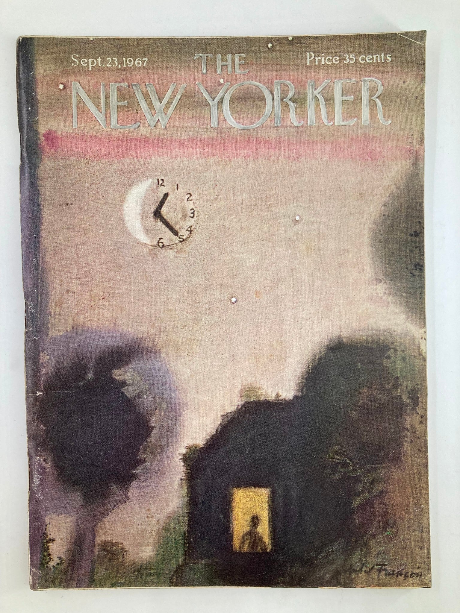 The New Yorker Full Magazine September 23 1967 Moon-o-Clock by Francois No Label