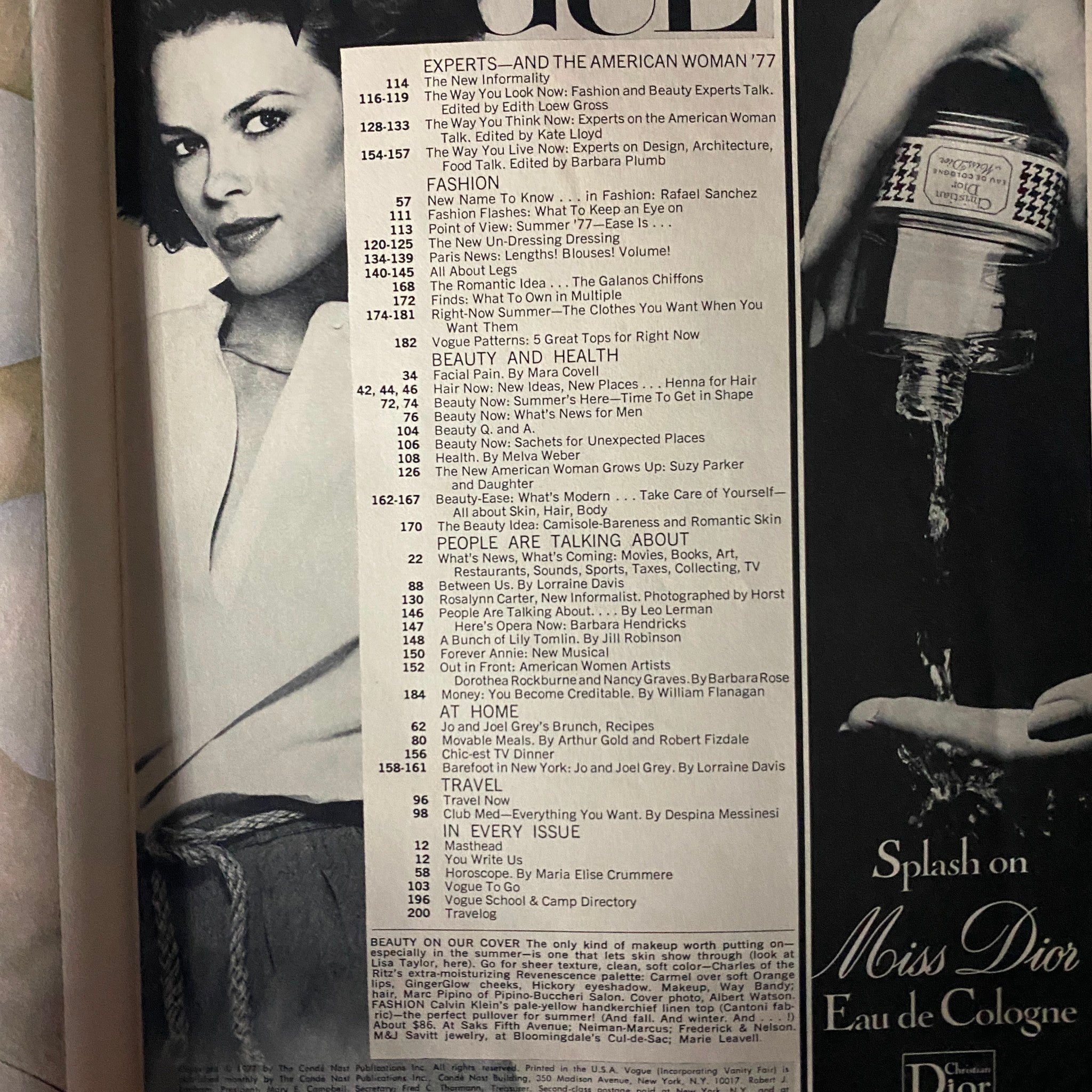 Vogue Magazine June 1977 Lisa Taylor Cover