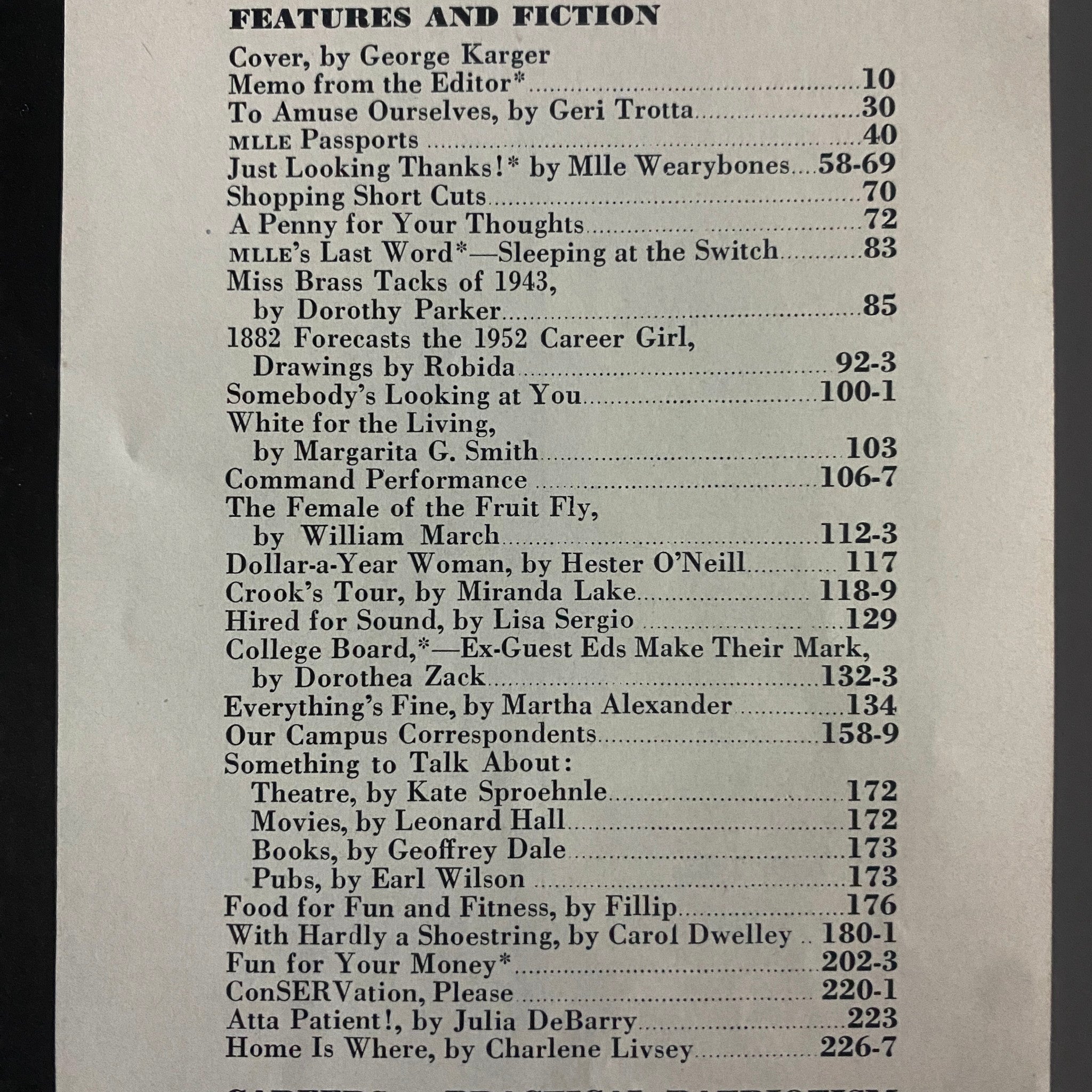 Mademoiselle Magazine May 1943 Semi-Annual Career Number No Label