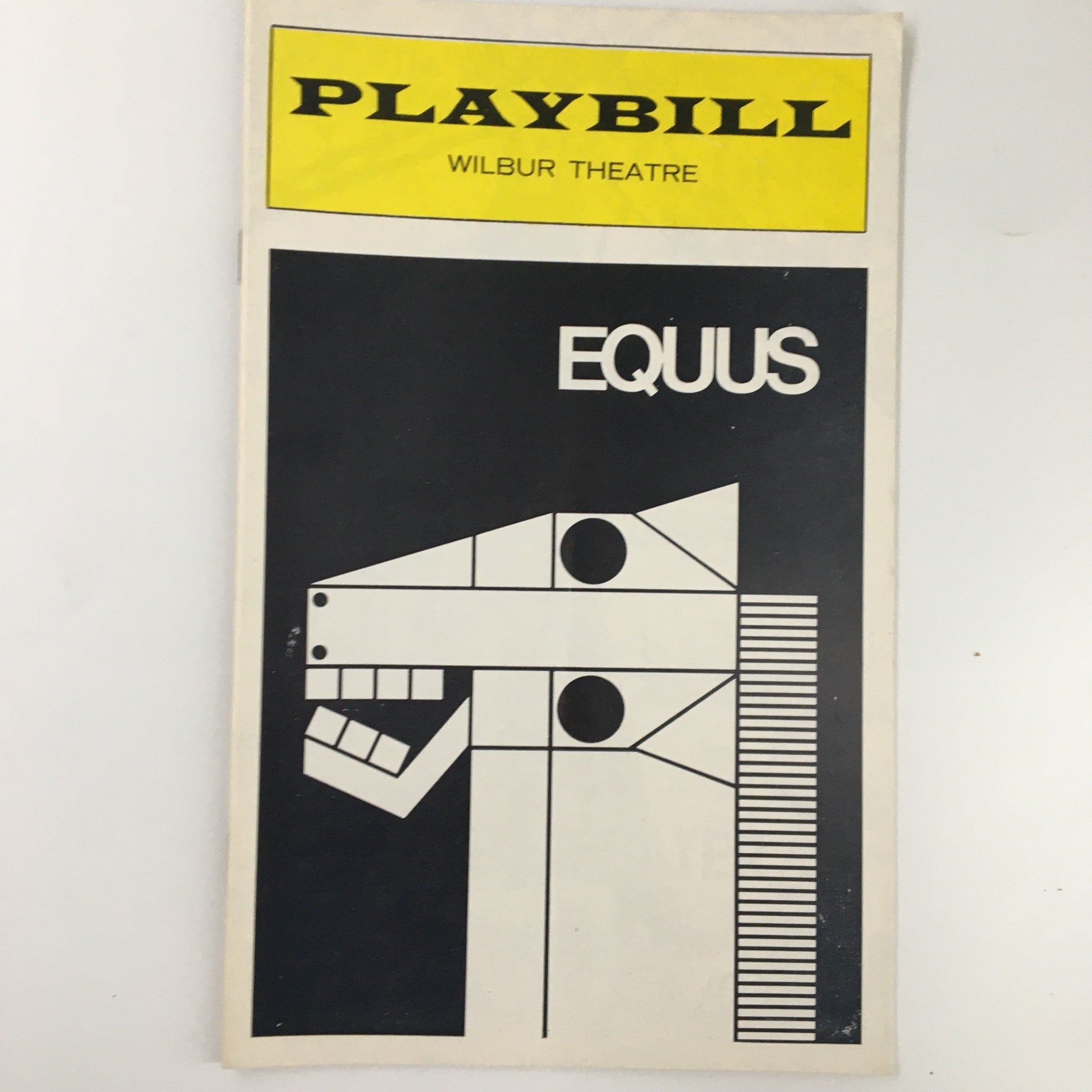 1975 Playbill The Wilbur Theatre Brian Bedford in Equus by Peter Shaffer