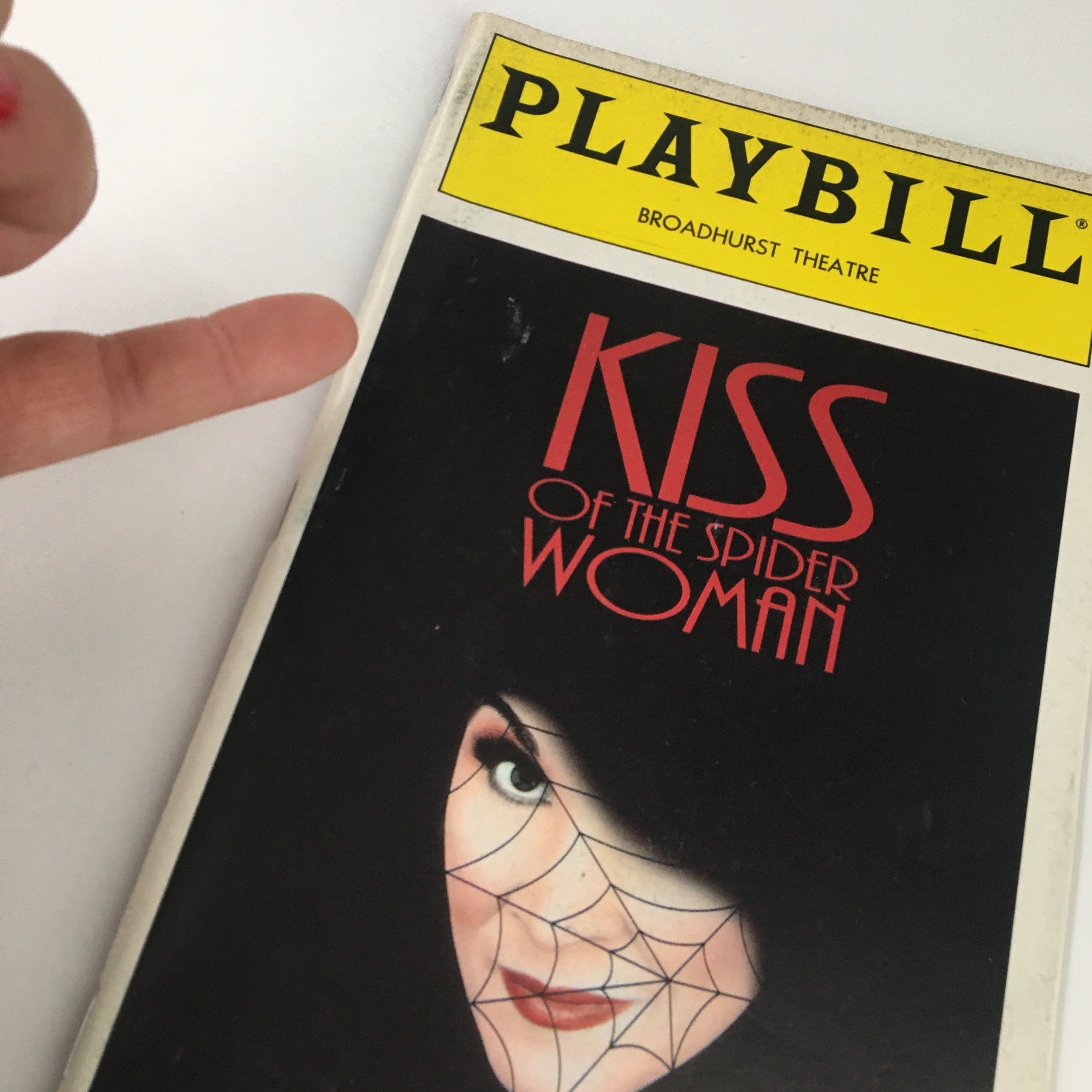 1992 Playbill Broadhurst Theater Anthony Crivello in Kiss of the Spider Woman