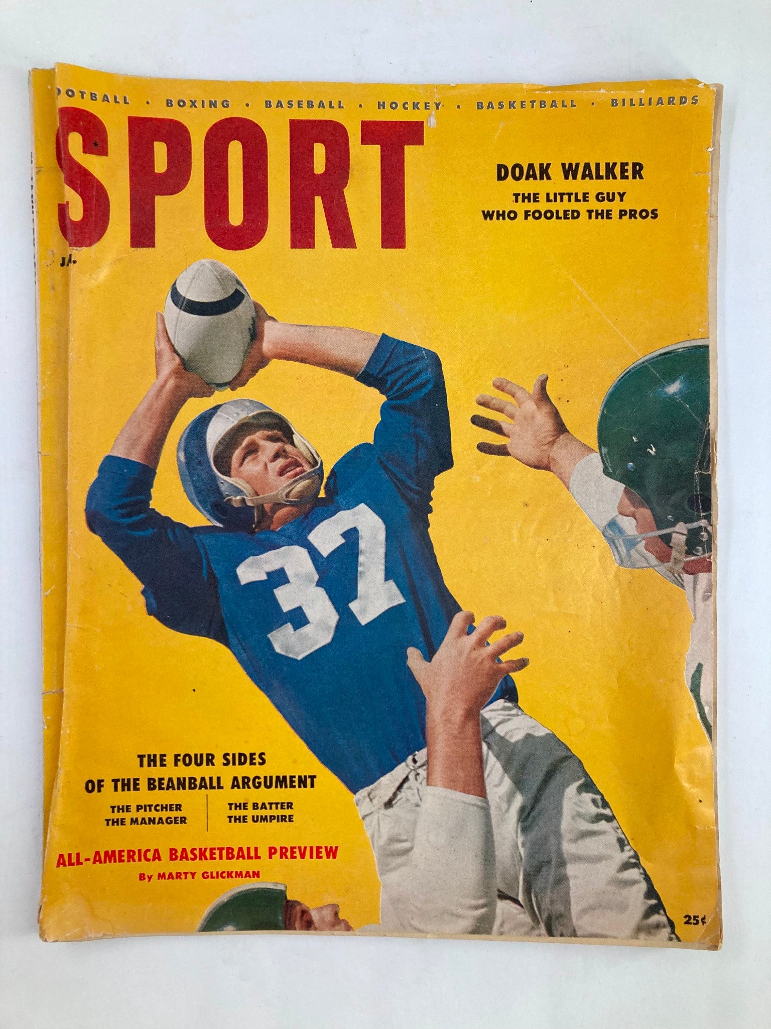 VTG Sport Magazine January 1956 Vol 21 #1 Doak Walker Fooled The Pros No Label