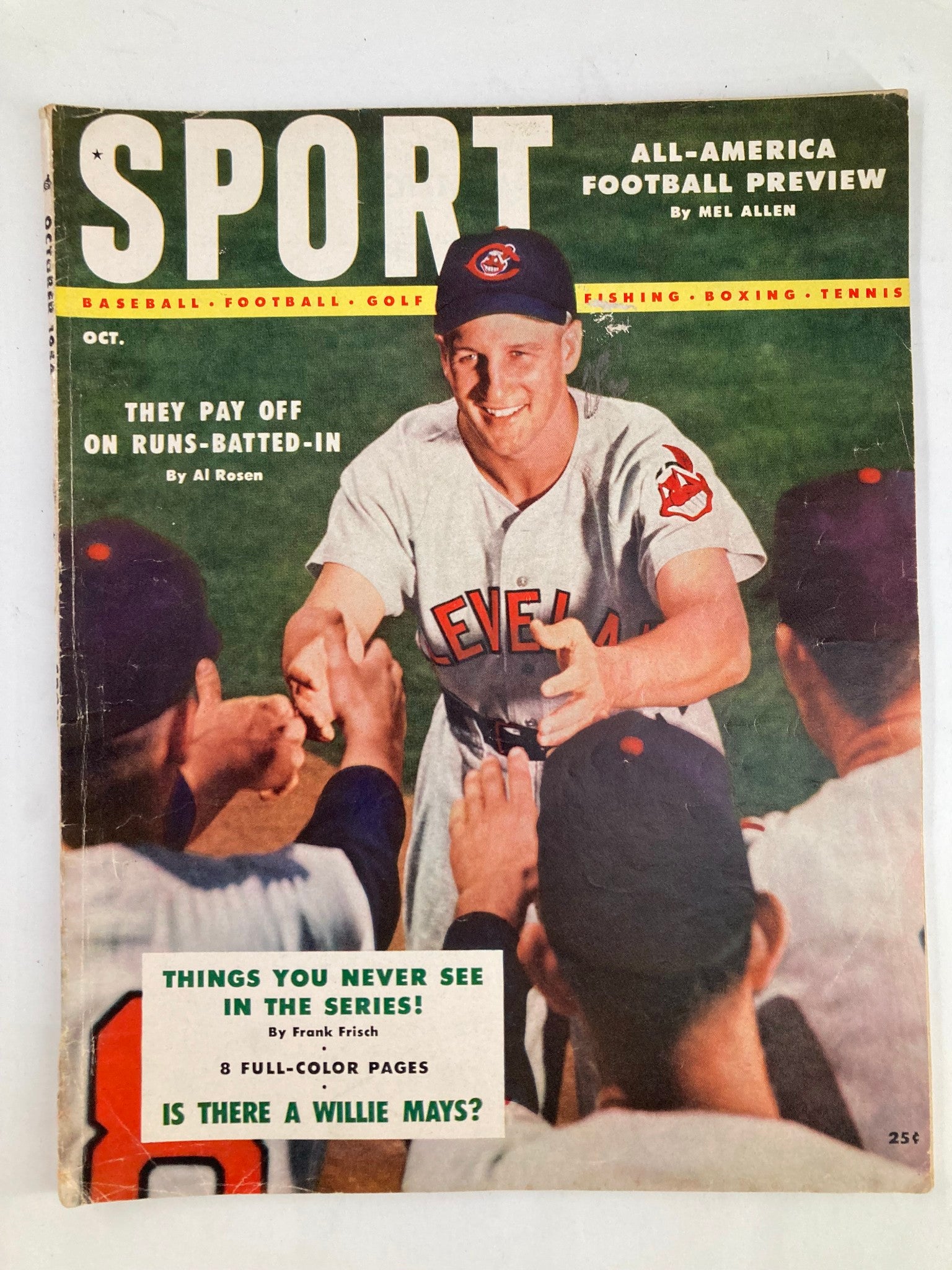 VTG Sport Magazine October 1954 Vol 17 #4 Is There A Willie Mays? No Label