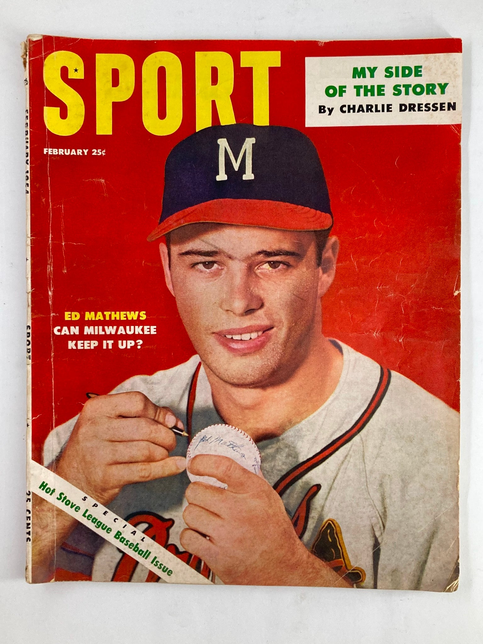 VTG Sport Magazine February 1954 Vol 16 Ed Matthews No Label