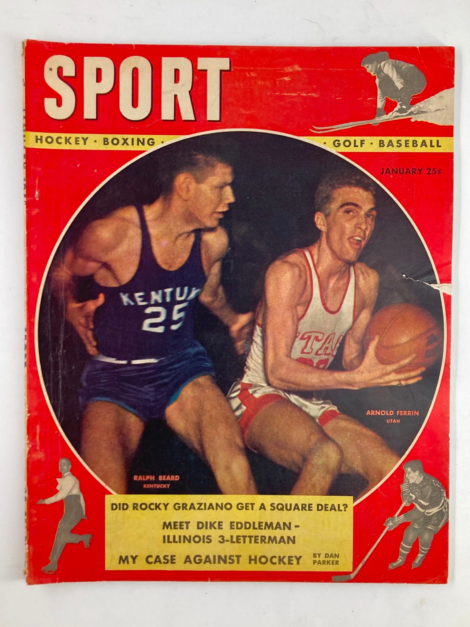 VTG Sport Magazine January 1948 Ralph Beard and Arnold Ferrin No Label