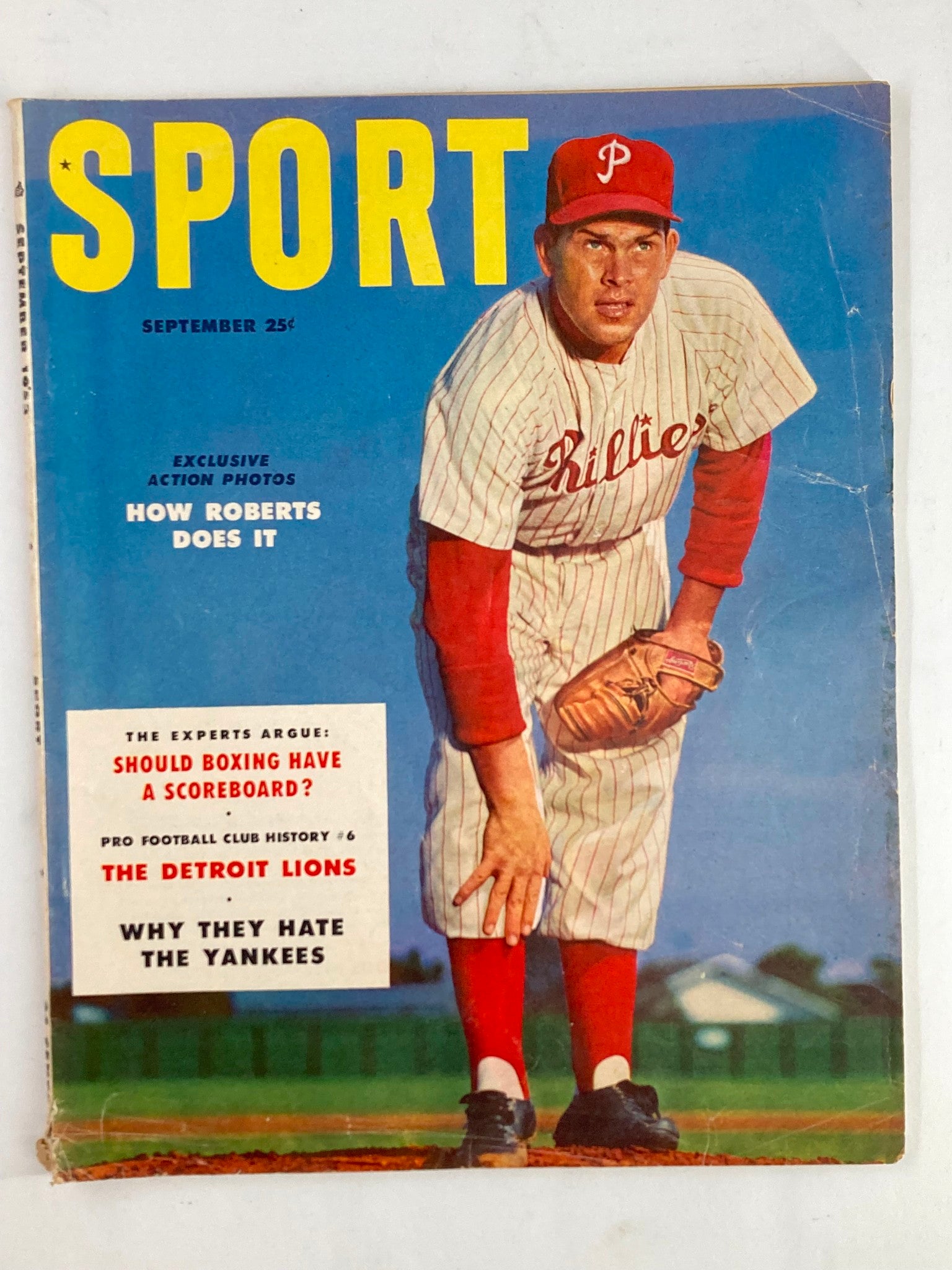 VTG Sport Magazine September 1953 Vol 15 #3 Robin Roberts No Label