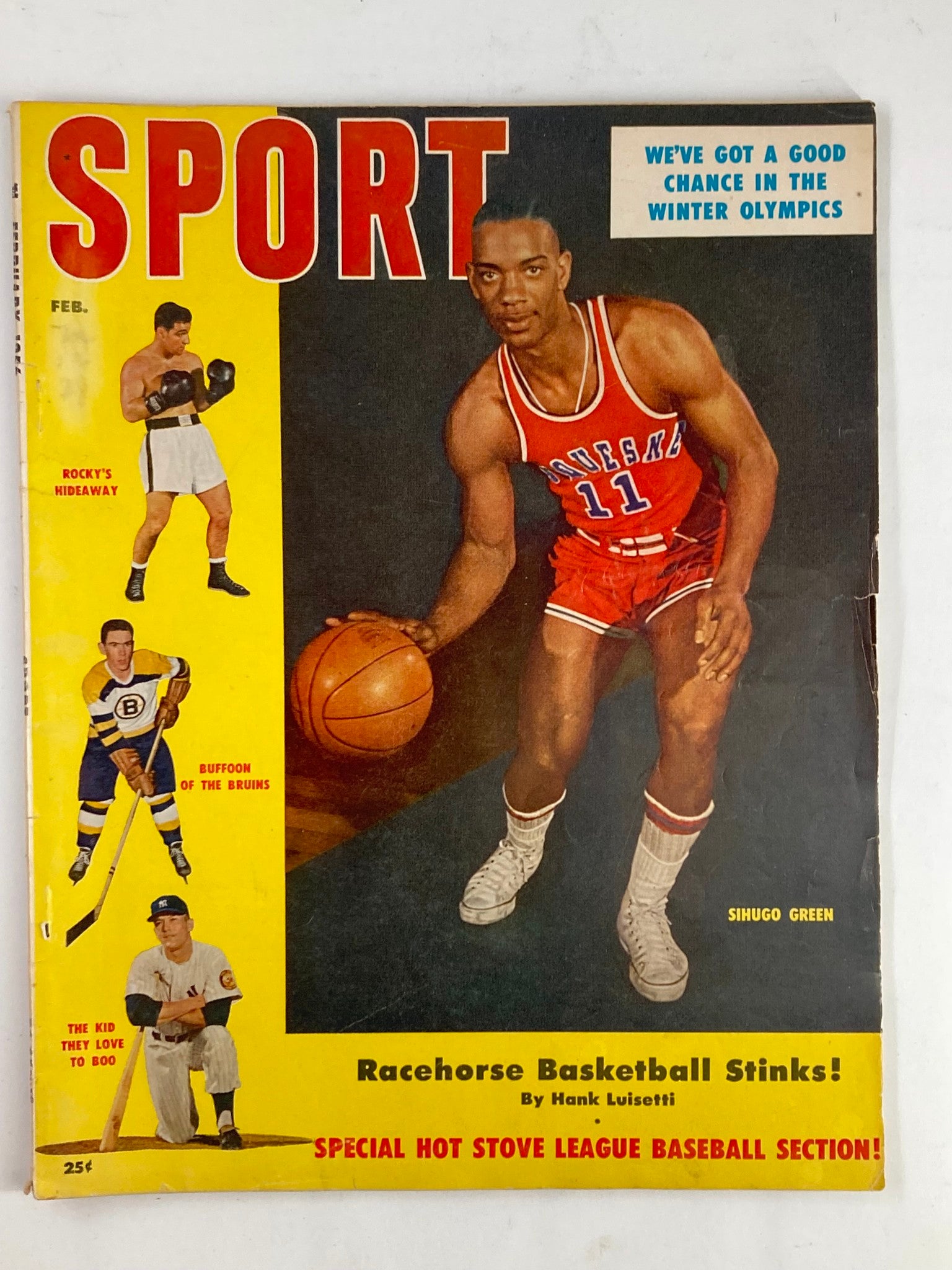 VTG Sport Magazine February 1956 Vol 21 Sihugo Green, Rocky's Hideaway No Label