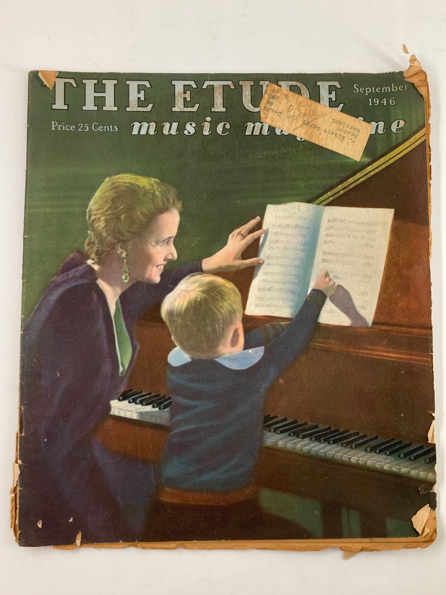 VTG Etude The Music Magazine September 1946 Vol 64 #9 Prelude in D Major