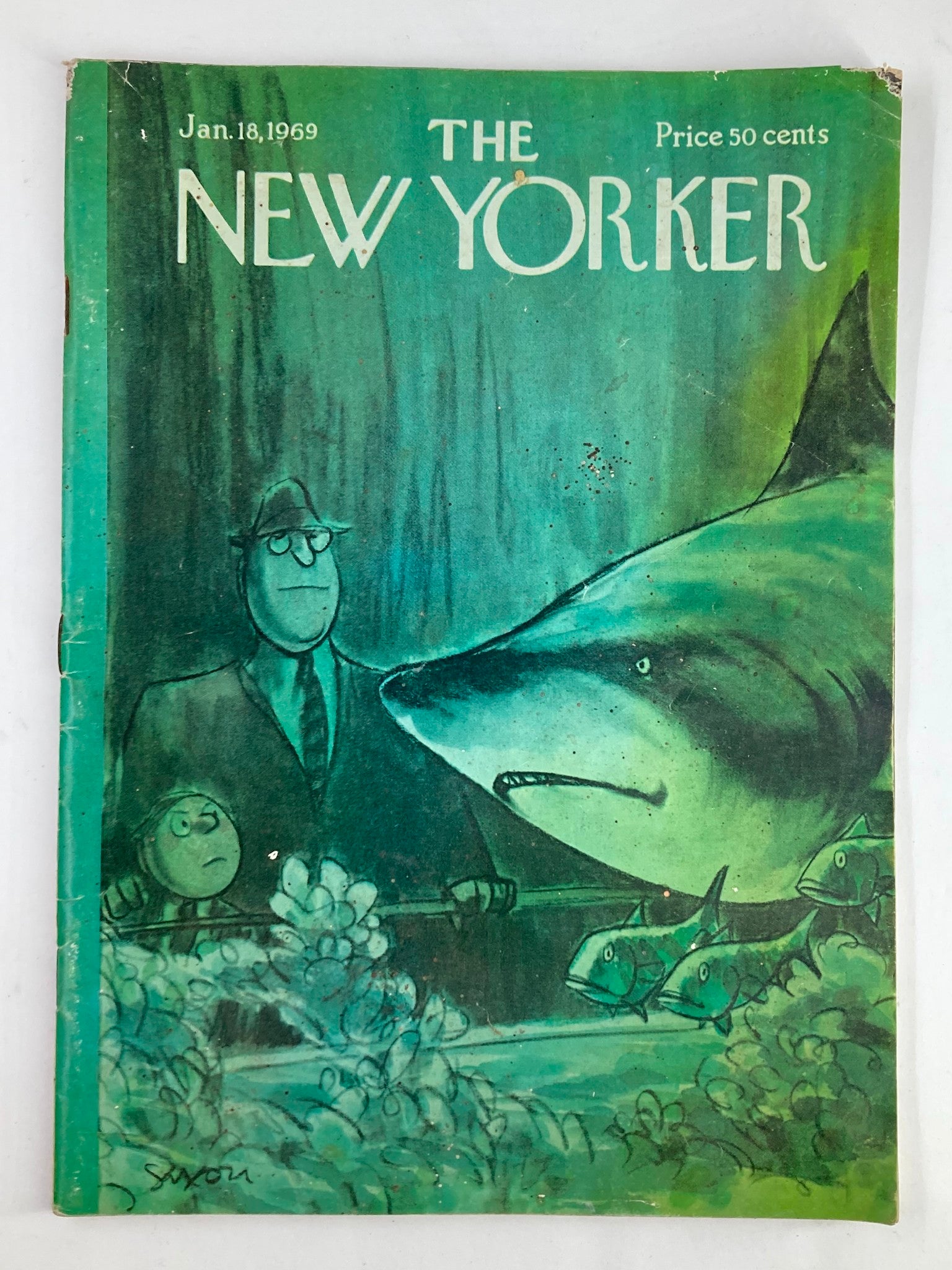 The New Yorker Full Magazine January 18 1969 The Shark Tank by Saxon No Label