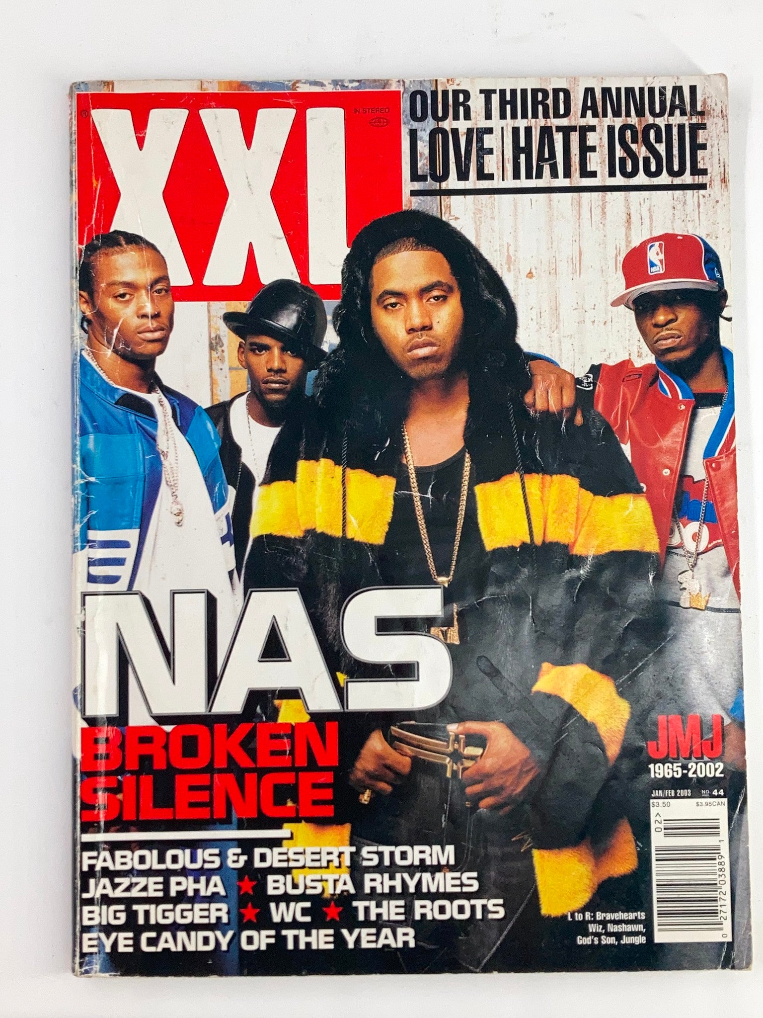 XXL Magazine January February 2003 NAS Wiz, Nashawn, God's Son, Jungle No Label