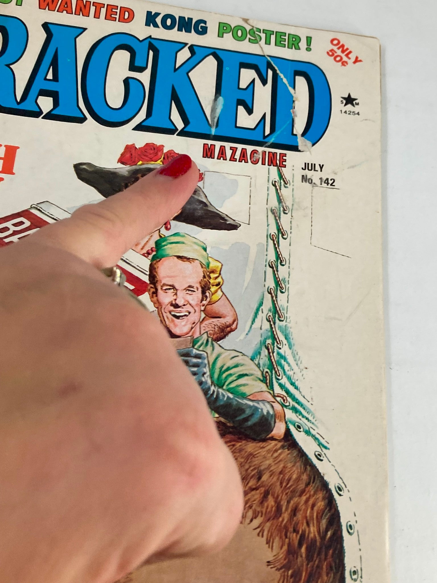 VTG Cracked Humor Magazine July 1977 Band-Aide Brand Plastic Strips No Label
