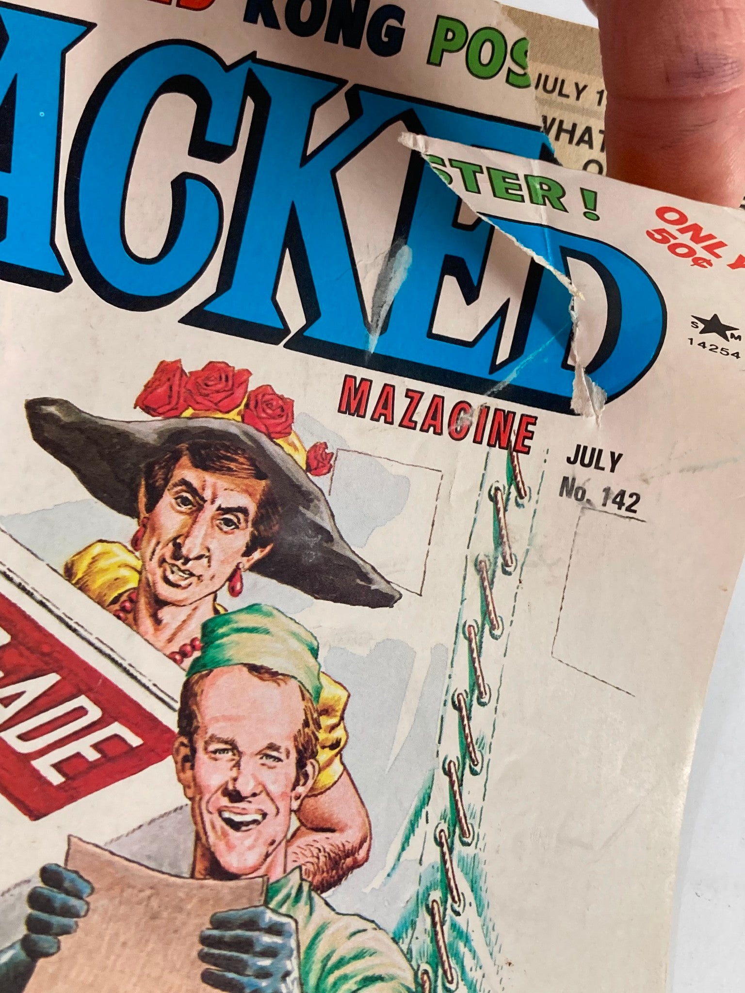 VTG Cracked Humor Magazine July 1977 Band-Aide Brand Plastic Strips No Label
