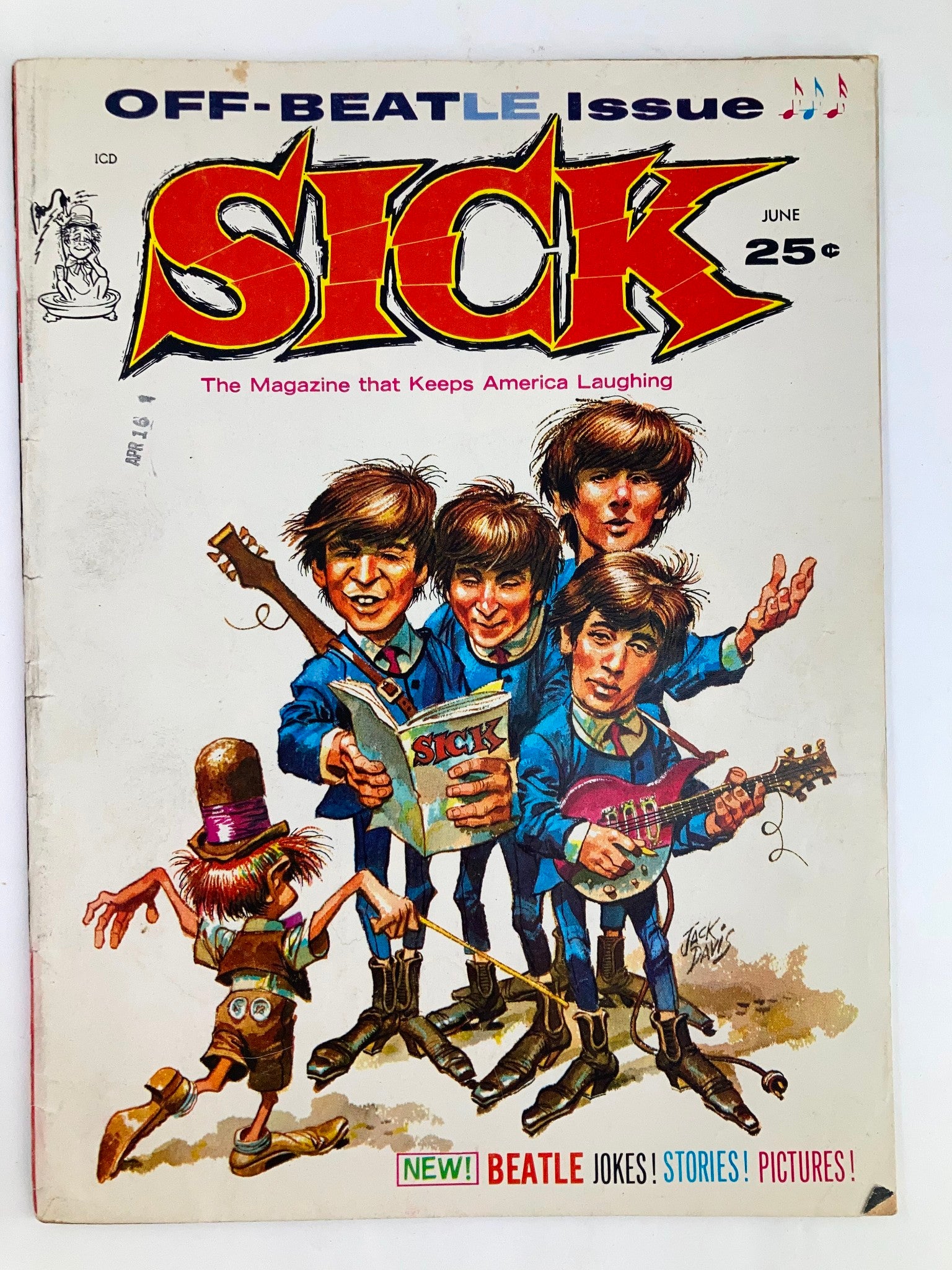 VTG Sick Humor Magazine June 1964 Vol 4 #7 The Beatles Exterminators No Label