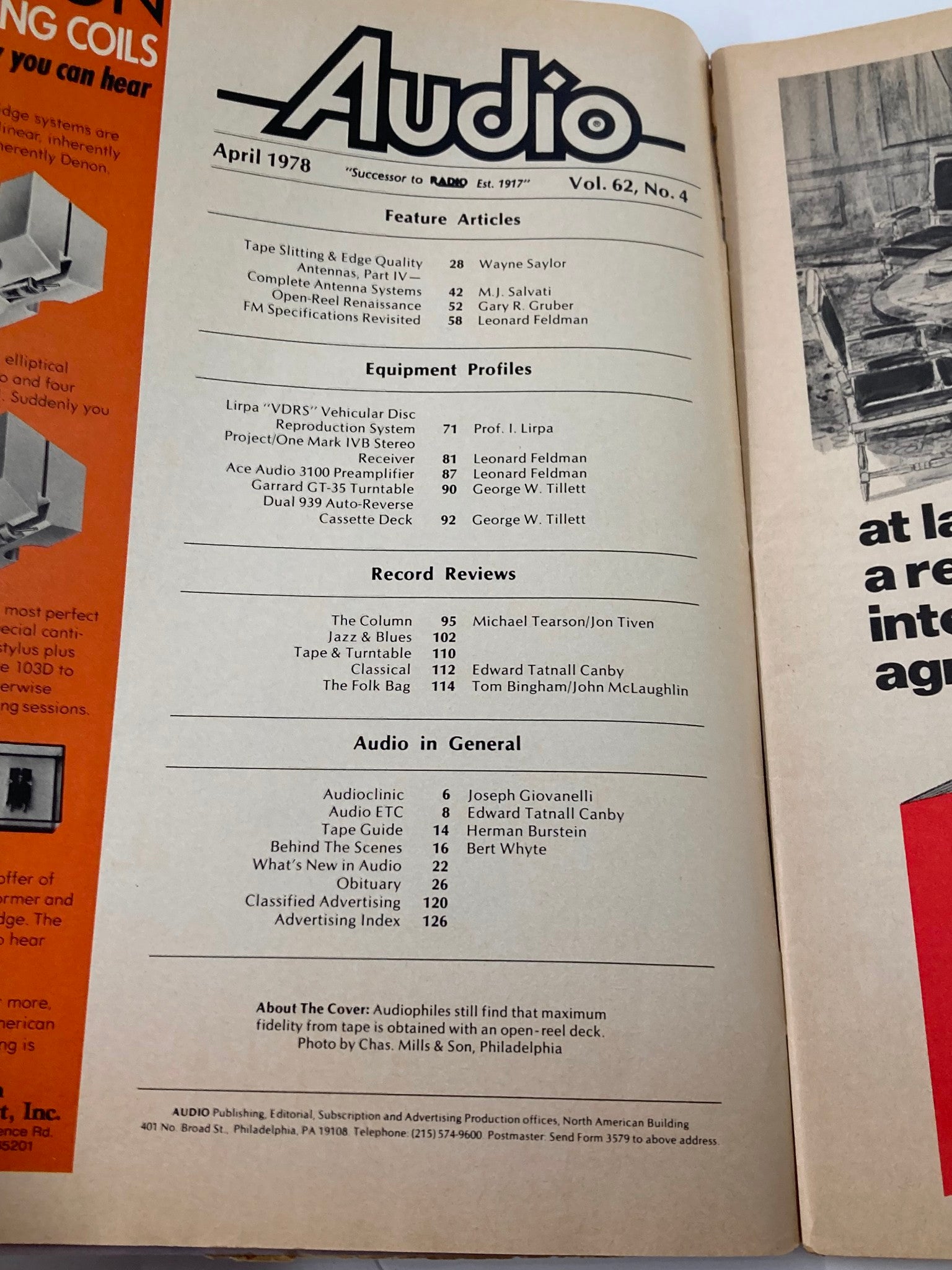 VTG Audio Magazine April 1978 Vol 62 #4 Antennas System Guide
