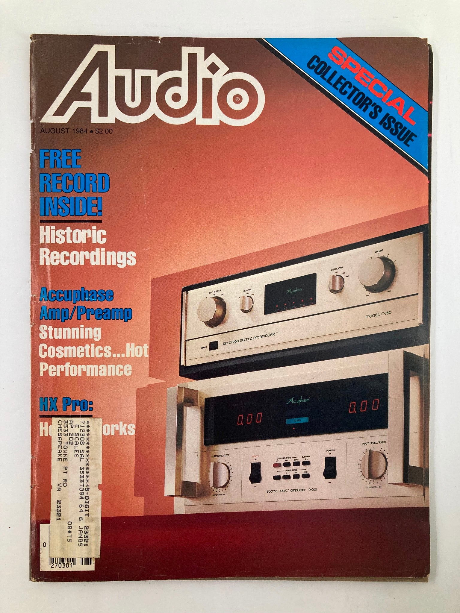 VTG Audio Magazine August 1984 Accuphase C-280 Preamp & P-600 Amp Equipment