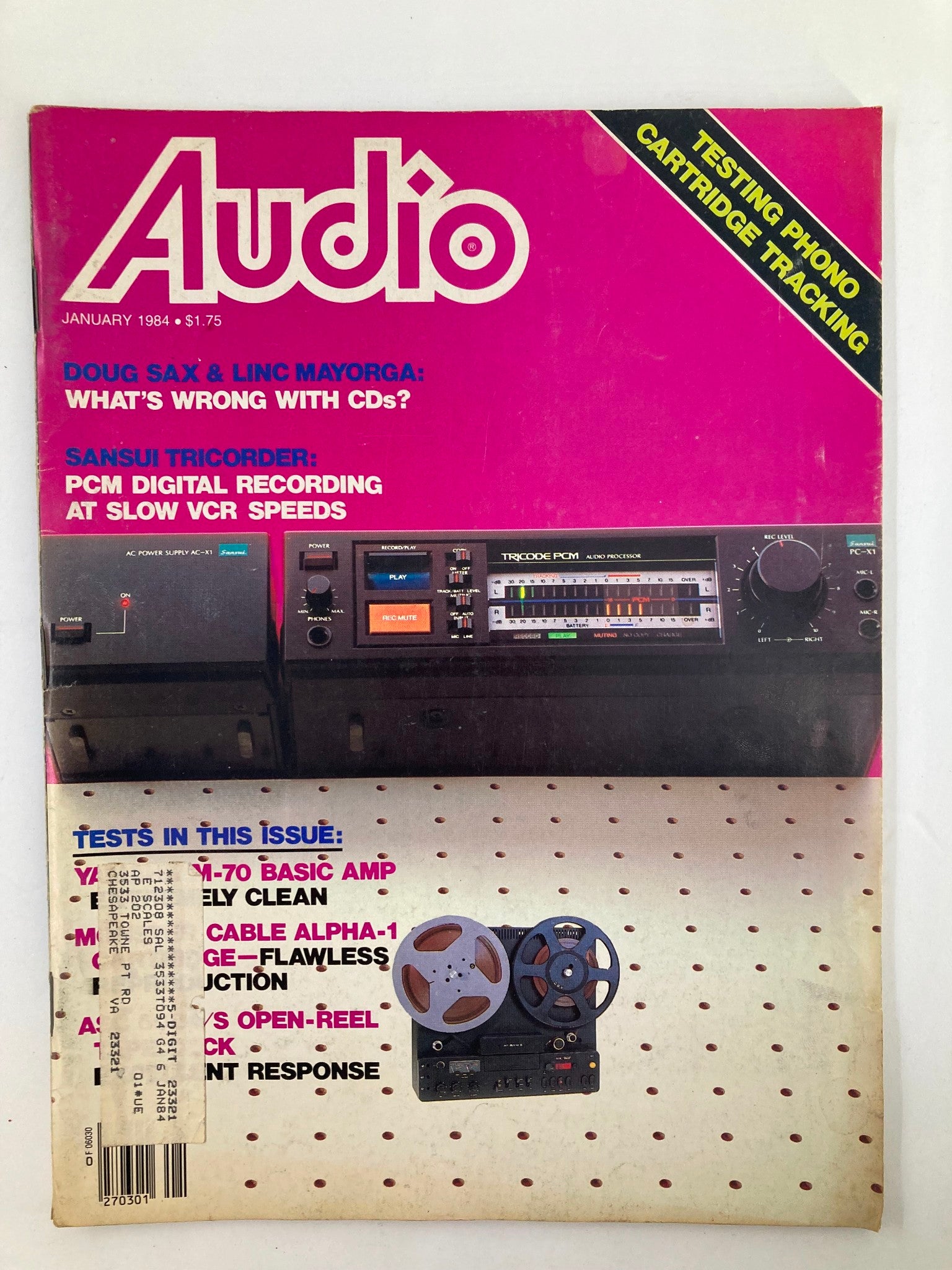 VTG Audio Magazine January 1984 Vol 68 #1 Sansui PC-X1 PCM Digital Processor