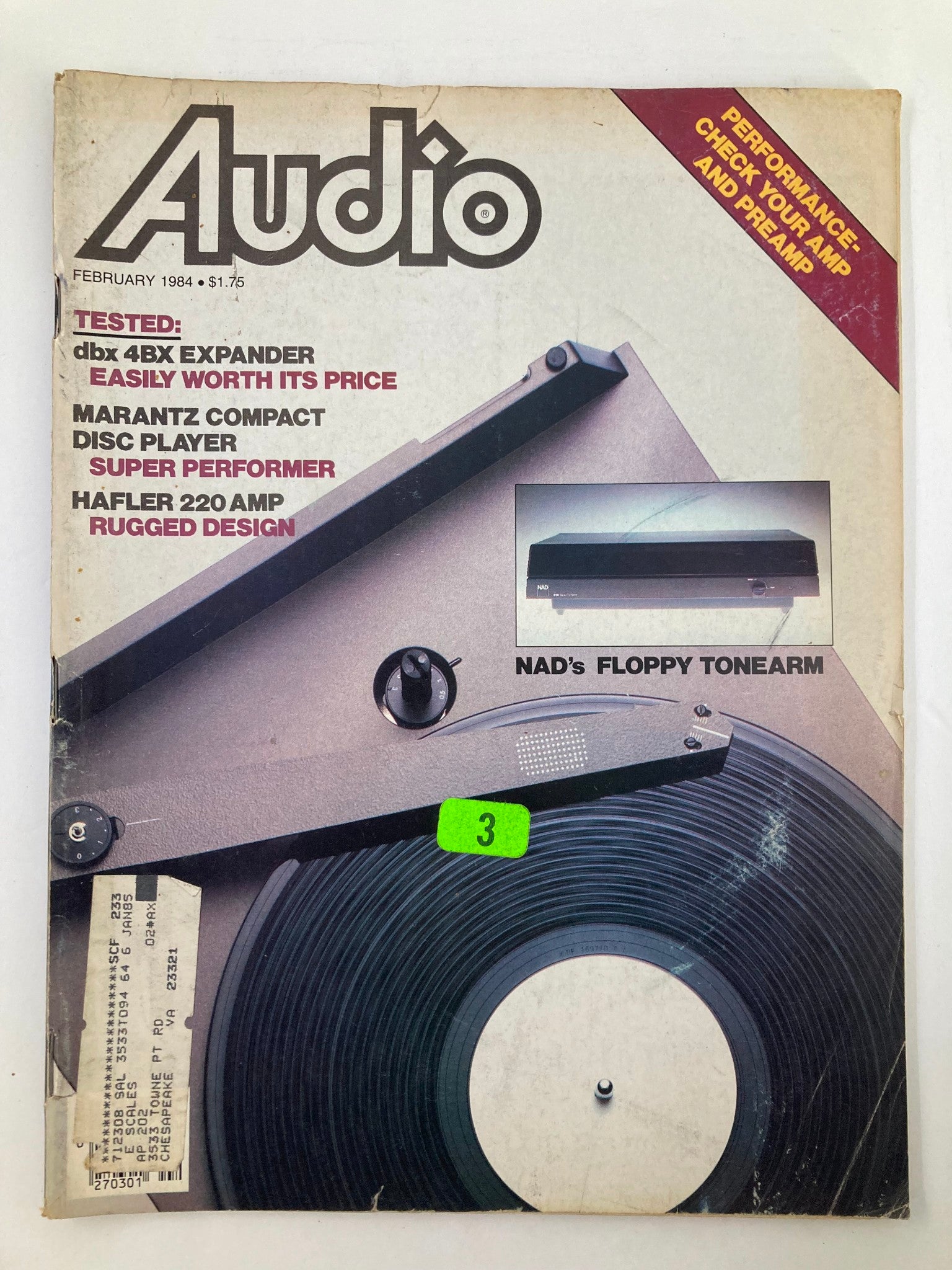 VTG Audio Magazine February 1984 Vol 68 #2 Nad 'Floppy' Tonearm & 5120 Turntable