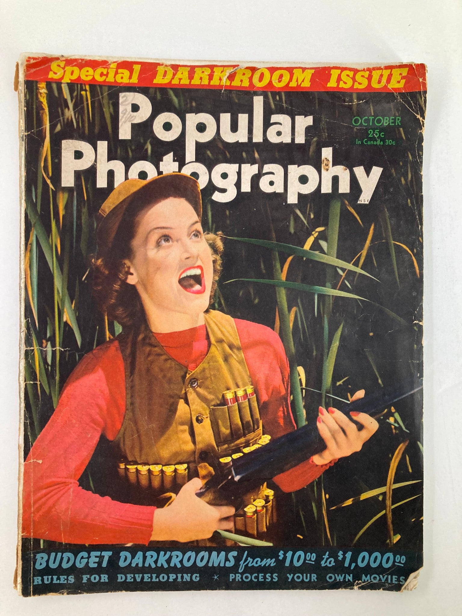 VTG Popular Photography Magazine October 1940 Budget Dark Rooms