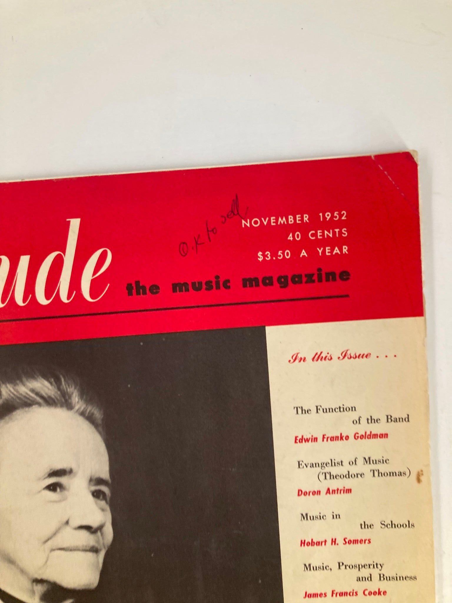 VTG Etude The Music Magazine November 1952 Vol 70 #11 Mrs. Edward A, MacDowell