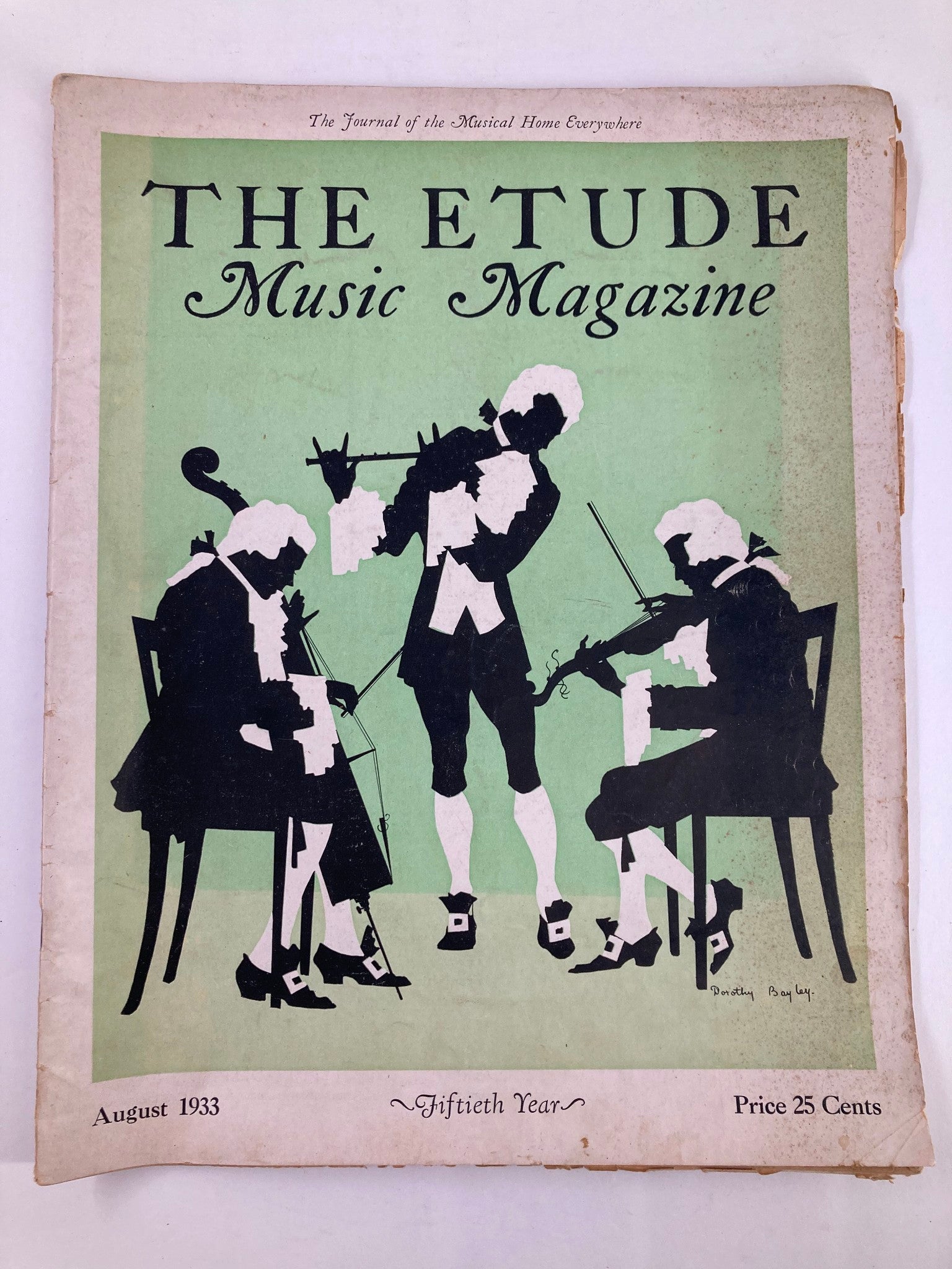 VTG Etude The Music Magazine August 1933 Vol 100 #8 The Gay Old Frog No Label