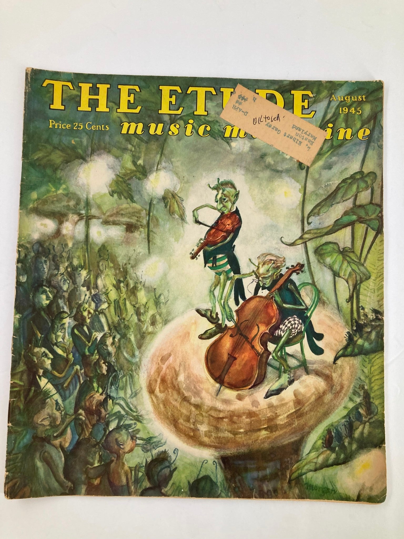 VTG Etude The Music Magazine August 1945 Vol 63 #8 The Philosopy of Sound