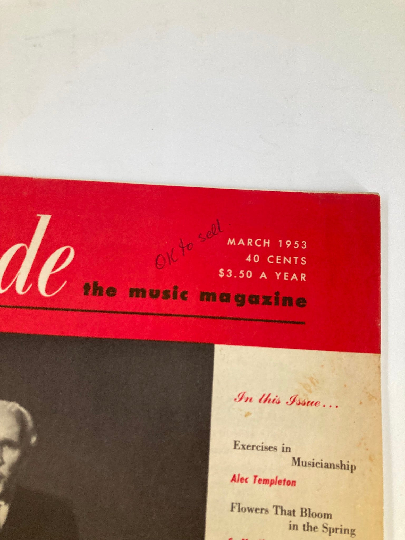 VTG Etude The Music Magazine March 1953 Vol 71 #3 In Search of Chopin