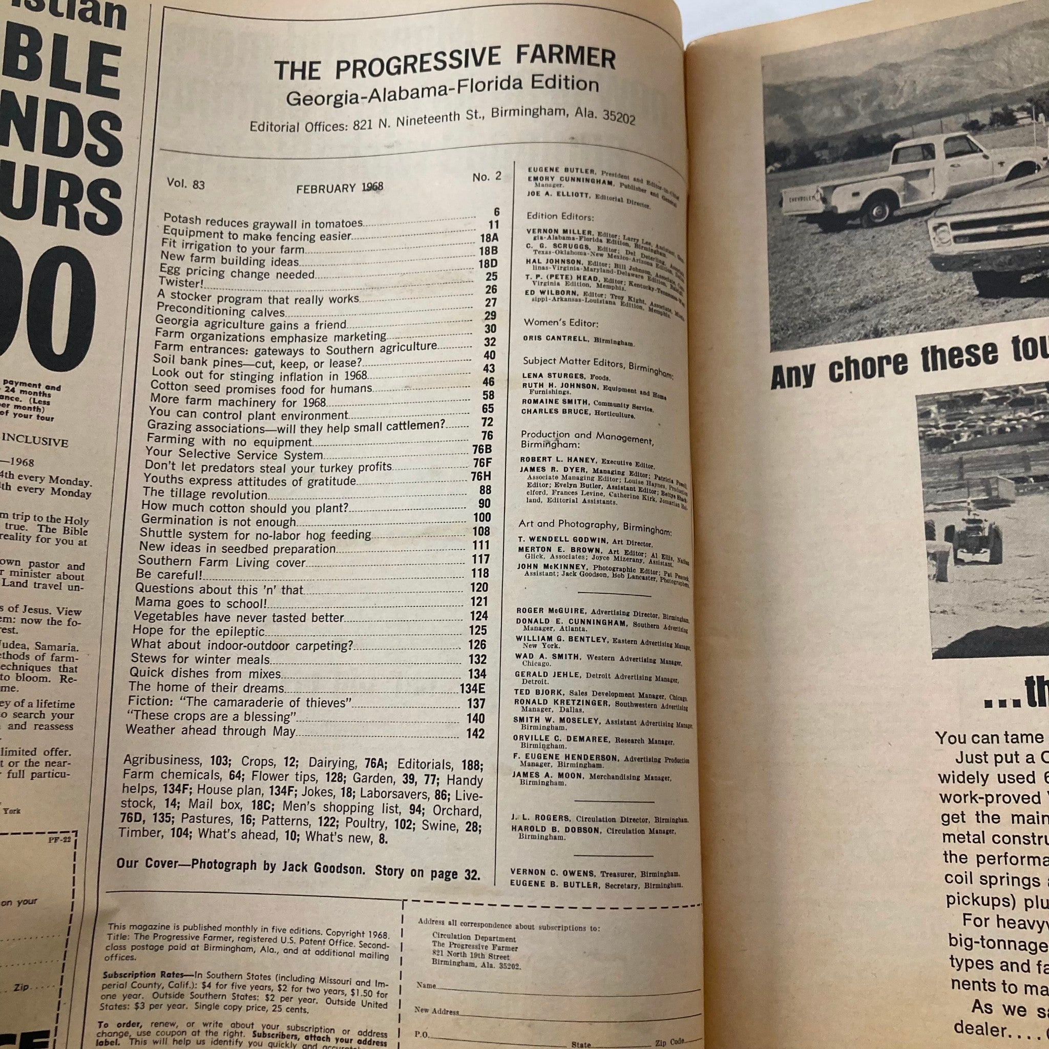 VTG The Progressive Farmer Magazine February 1968 Your Pride Shows at Front Gate