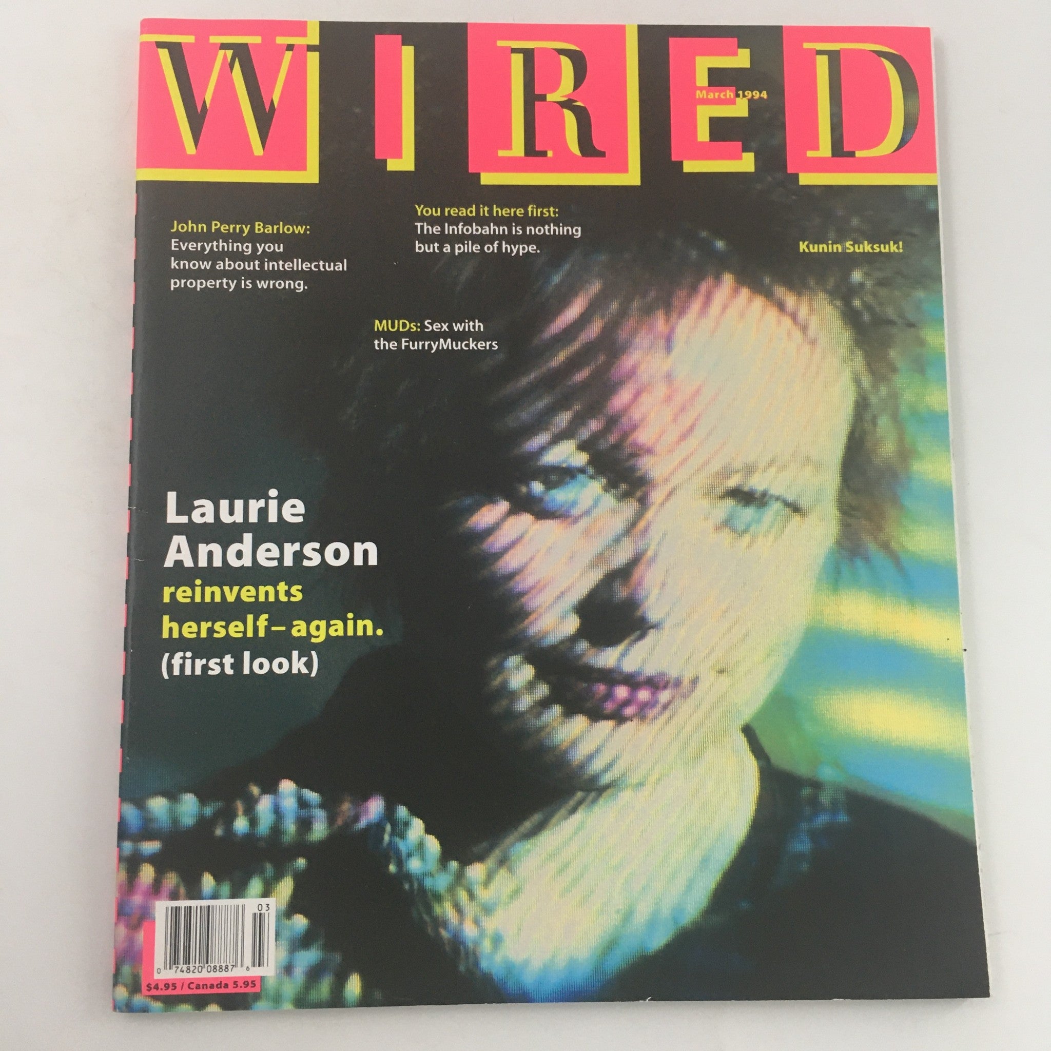 Wired Magazine March 1994 Laurie Anderson Reinvents Herself-Again, Newsstand