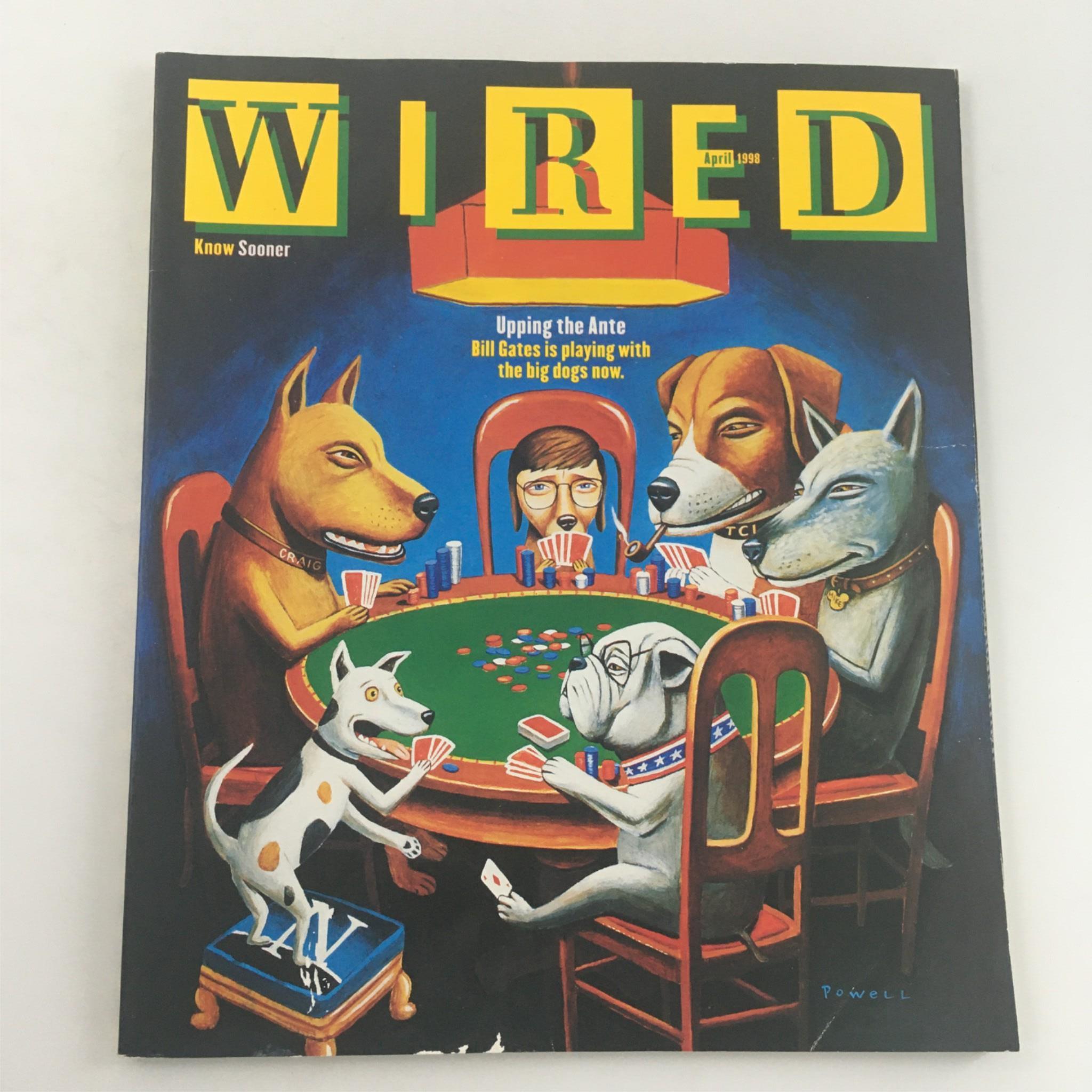 Wired Magazine April 1998 Bill Gates is Playing with the Big Dogs, Newsstand